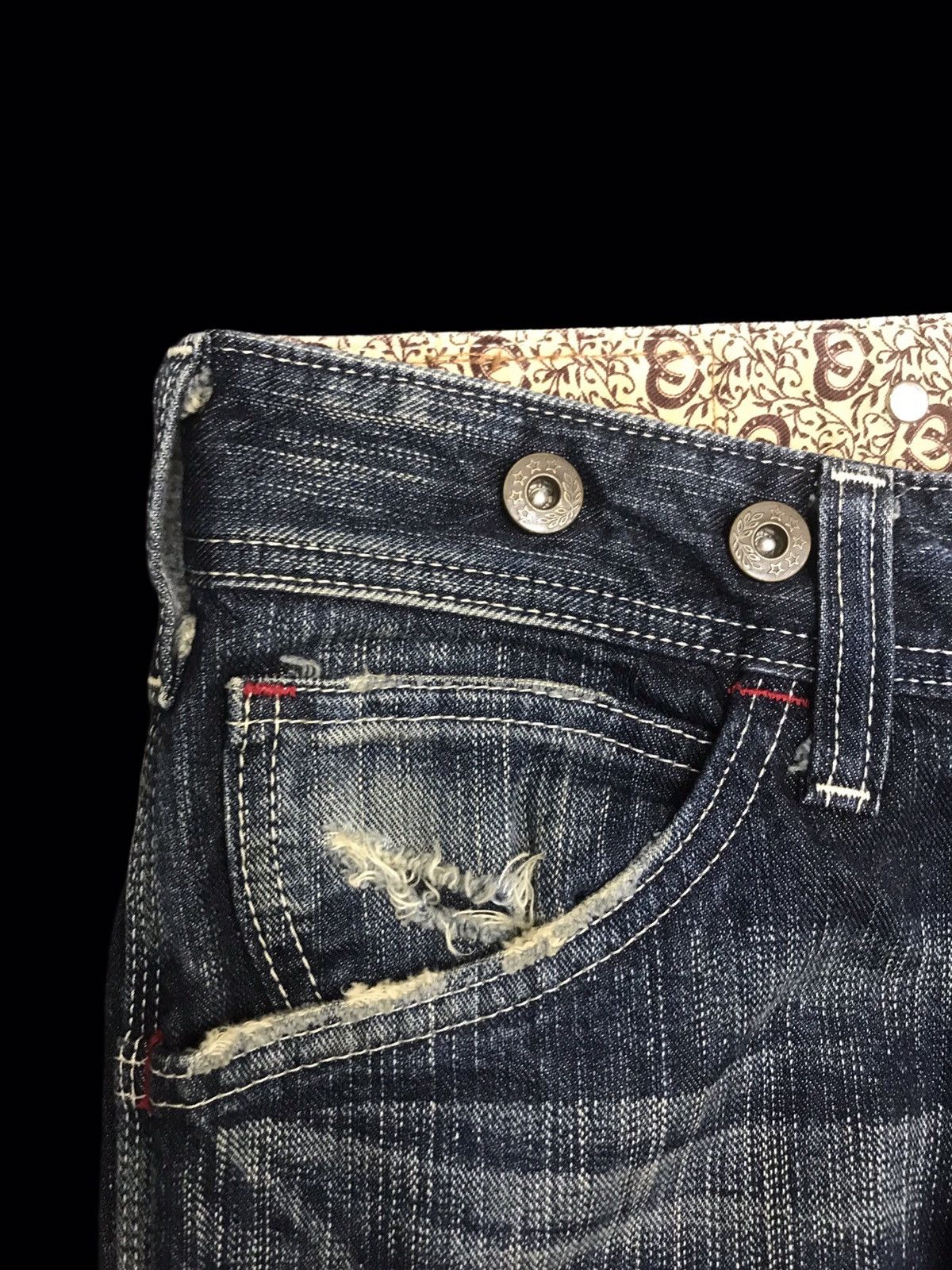 Edwin 💥FLARE💥ARCHIVAL EDWIN PAINT SPLATTER DISTRESSED DENIM F255 Size US 30 / EU 46 - 13 Thumbnail