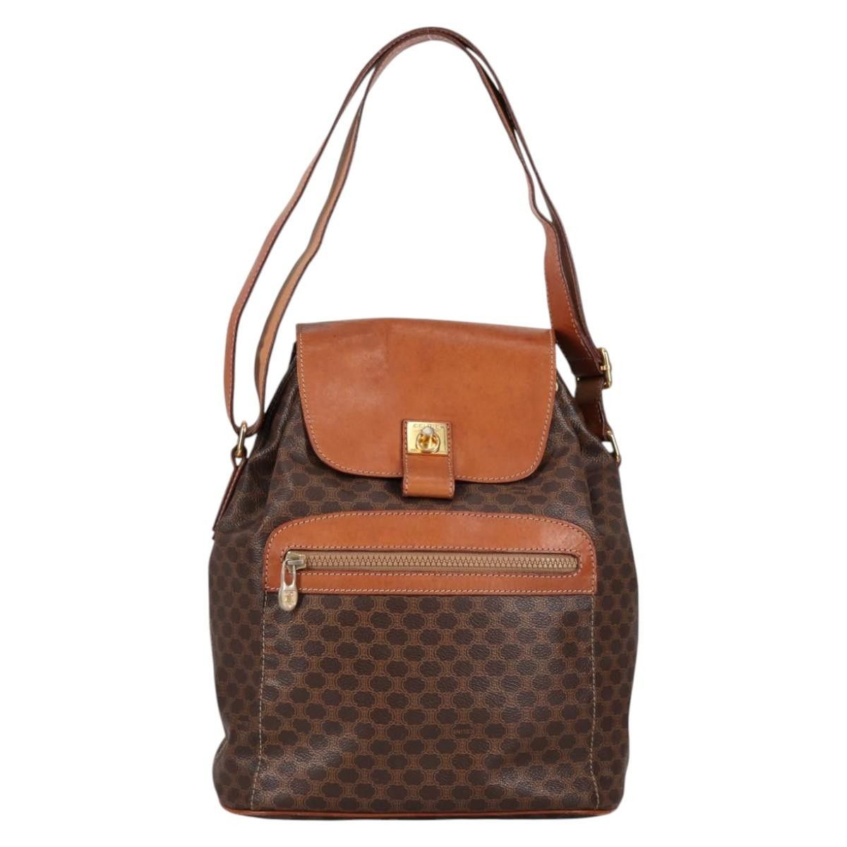 Celine CELINE Macadam Canvas Shoulder Bag Pvc Leather Brown Gold Size ONE SIZE - 2 Thumbnail