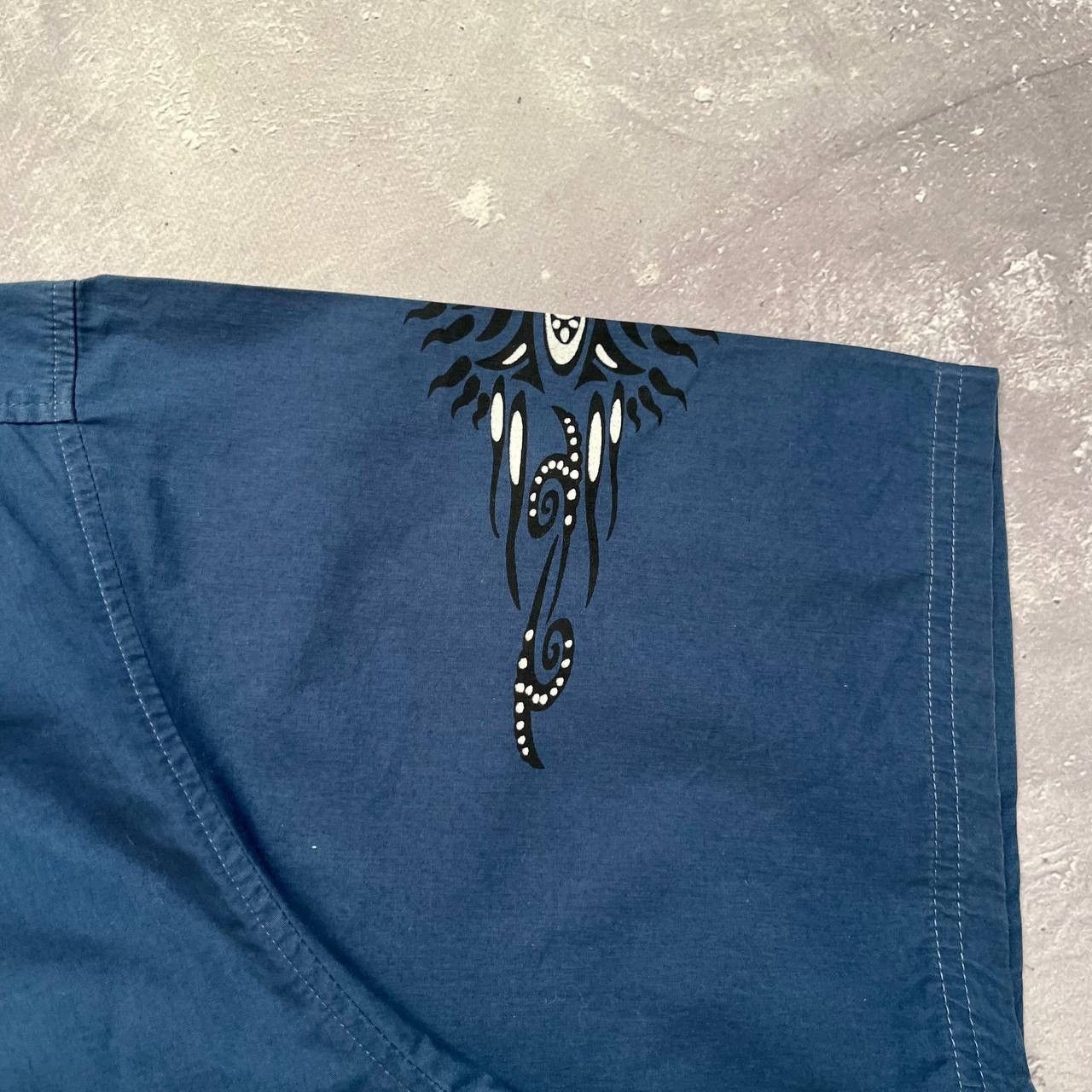 Quiksilver Quiksilver Blue Graphic Print Button-Up Shirt Short Sleeve Size US M / EU 48-50 / 2 - 3 Thumbnail
