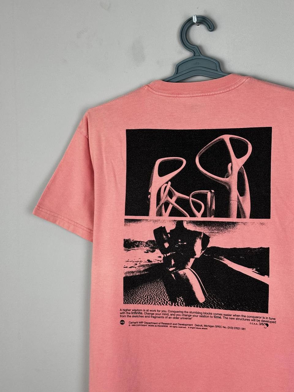Carhartt Wip Carhartt WIP Pink Structures Logo Streetwear T Shirt Size US M / EU 48-50 / 2 - 10 Thumbnail