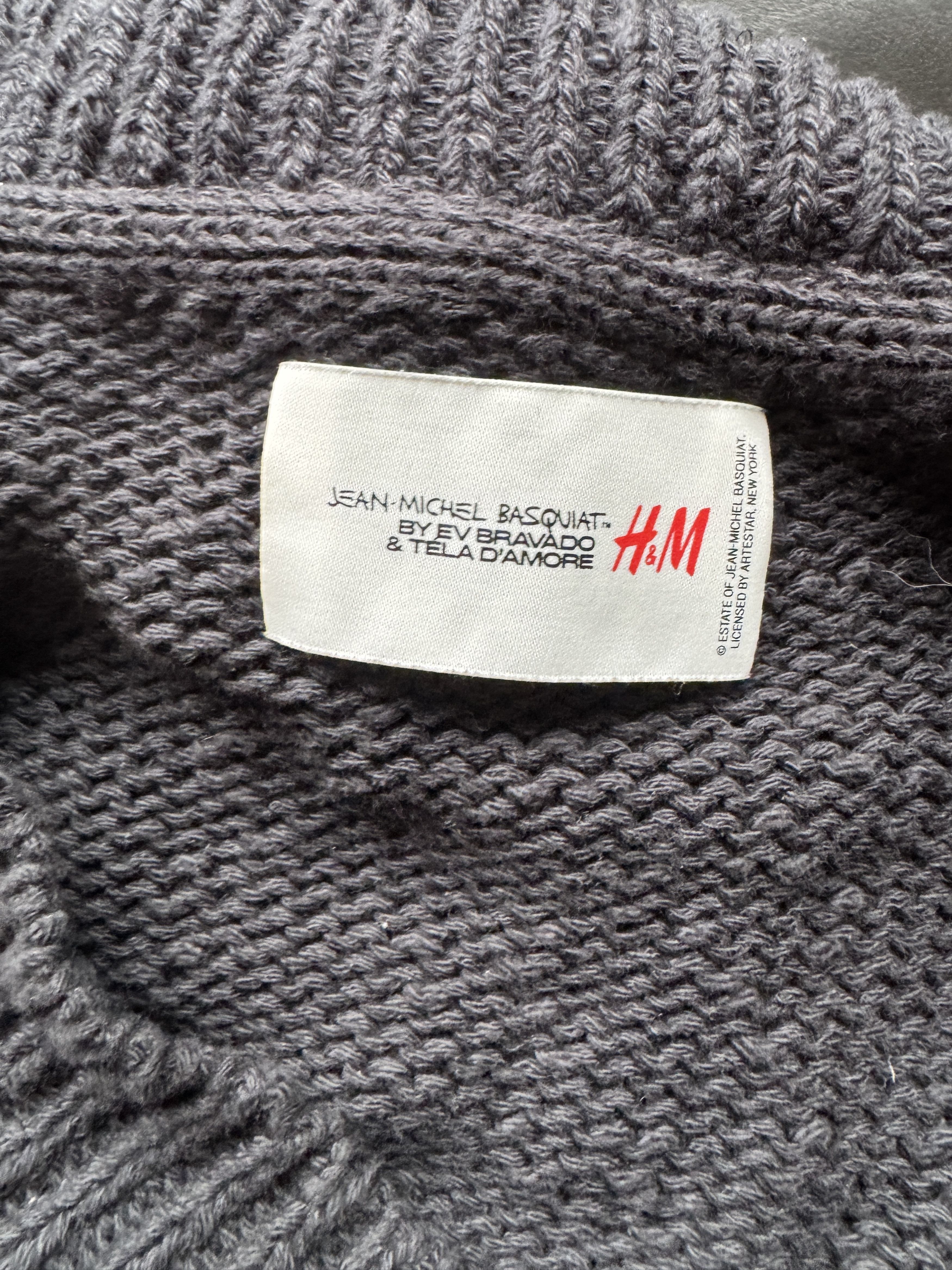 H&M × Jean-Michel Basquiat × Who Decides War V-Neck Graphic Knit Sweater Size US M / EU 48-50 / 2 - 9 Thumbnail