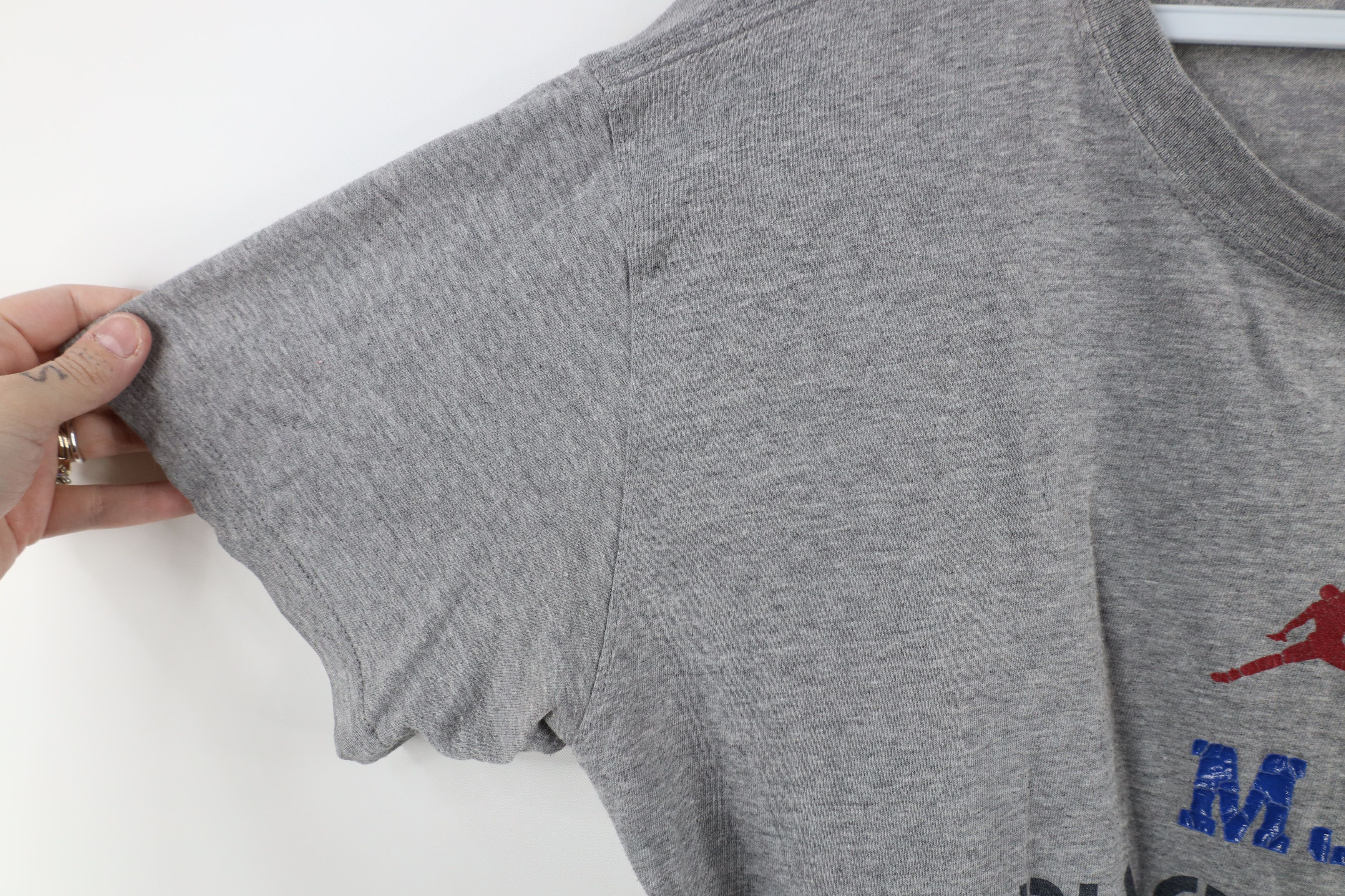 Nike × Vintage Vintage Nike Air Jordan Jumpman MJ Black Cat T-Shirt Gray Size US L / EU 52-54 / 3 - 6 Thumbnail
