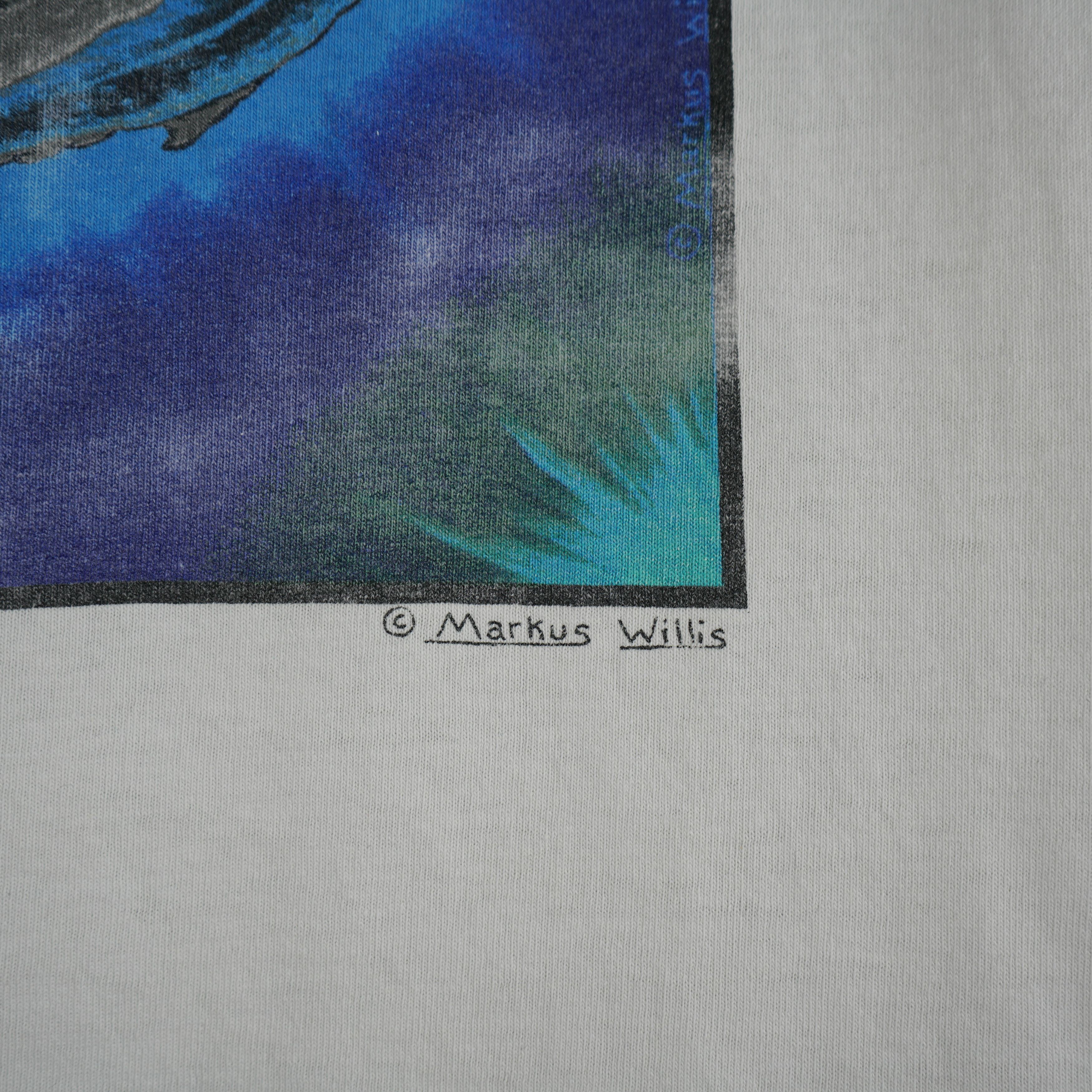 Arts & Science × Vintage Vintage Markus Willis Art T-Shirt Earth and Whales Size US L / EU 52-54 / 3 - 4 Thumbnail