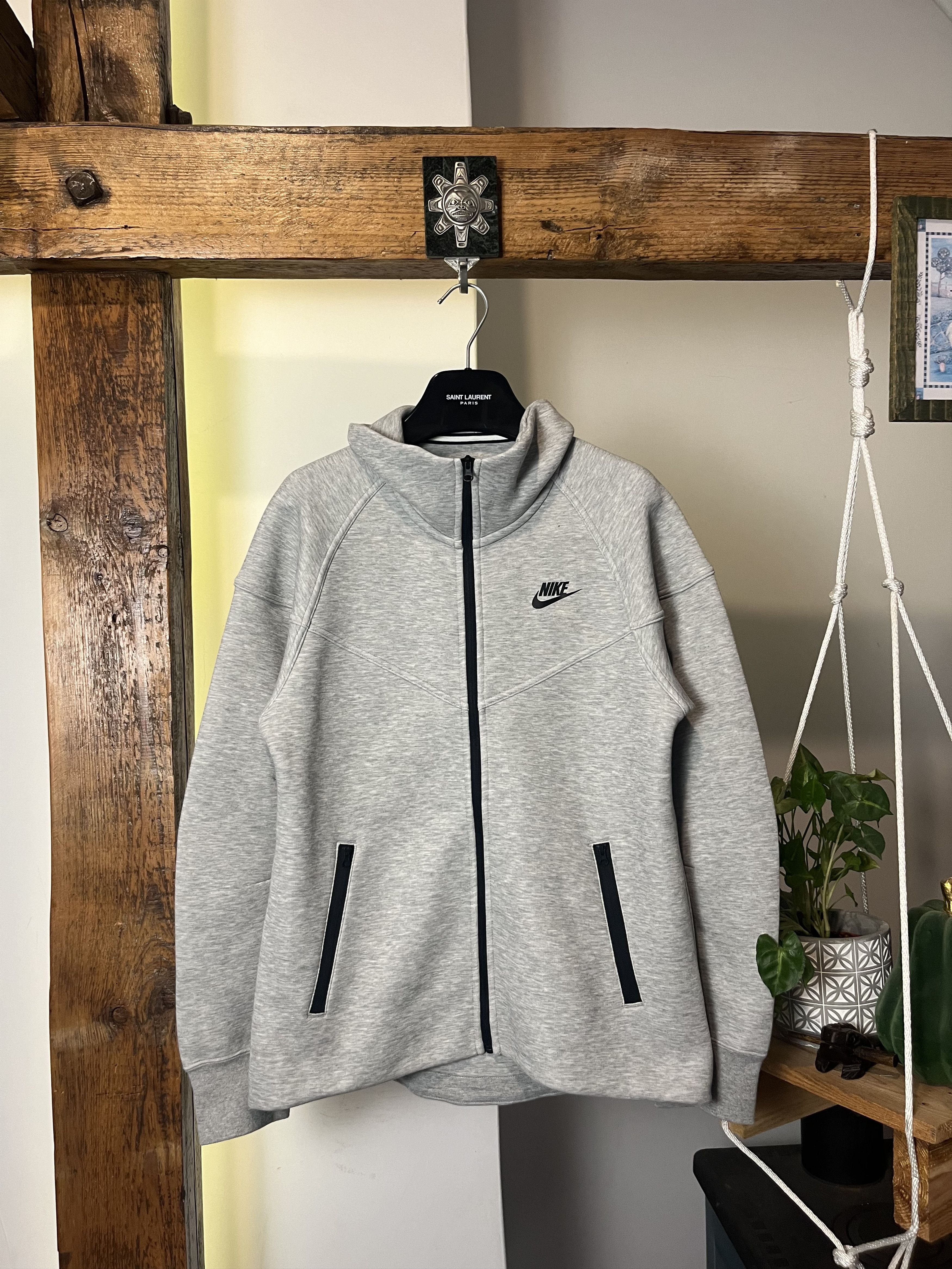Nike Womens Nike Tech Fleece Drill Gray Zip Hoodie Size US S / EU 44-46 / 1 - 1 Thumbnail