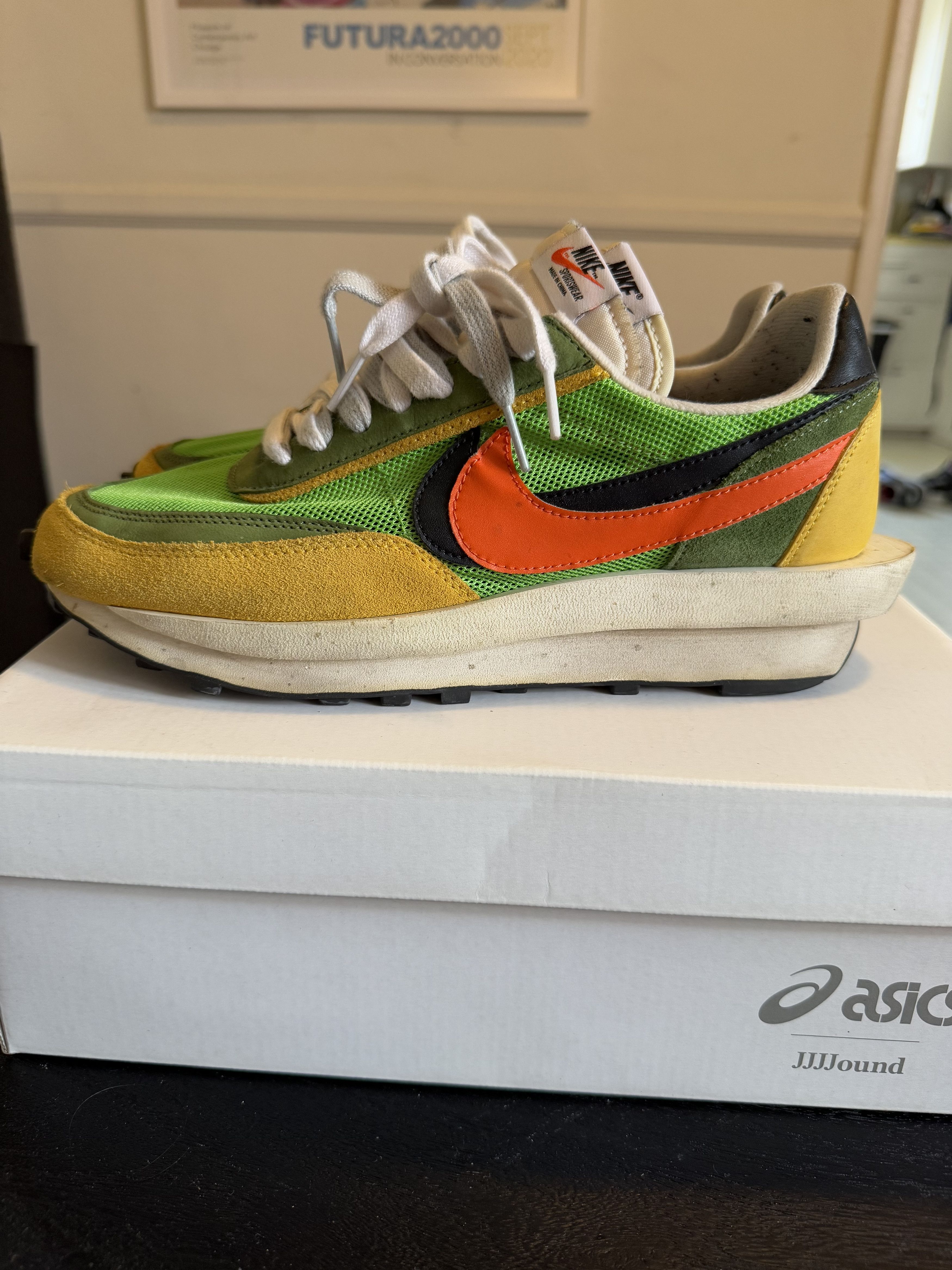 Nike × Sacai Nike x Sacai LD Waffle Green/Yellow 9.5 Size US 9.5 / EU 42-43 - 4 Thumbnail