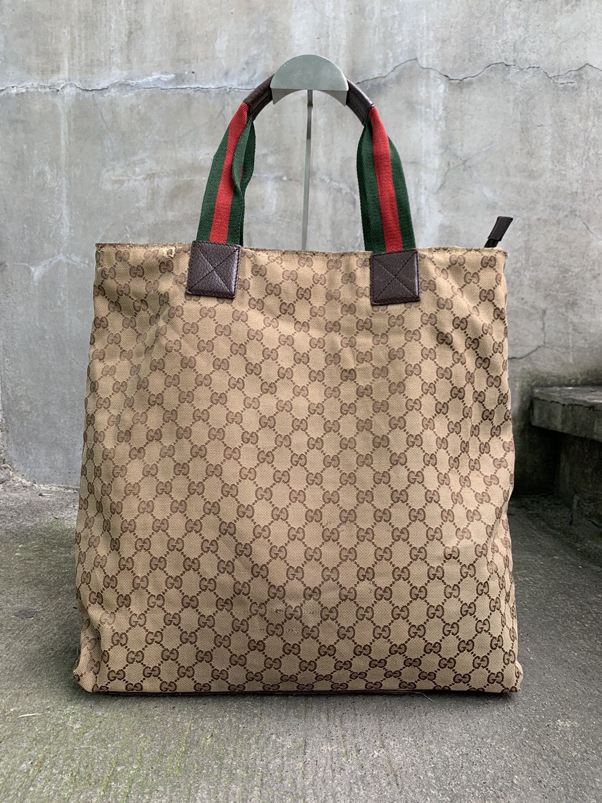 Gucci GG Canvass Web Handle Tote Bag Size ONE SIZE - 7 Thumbnail