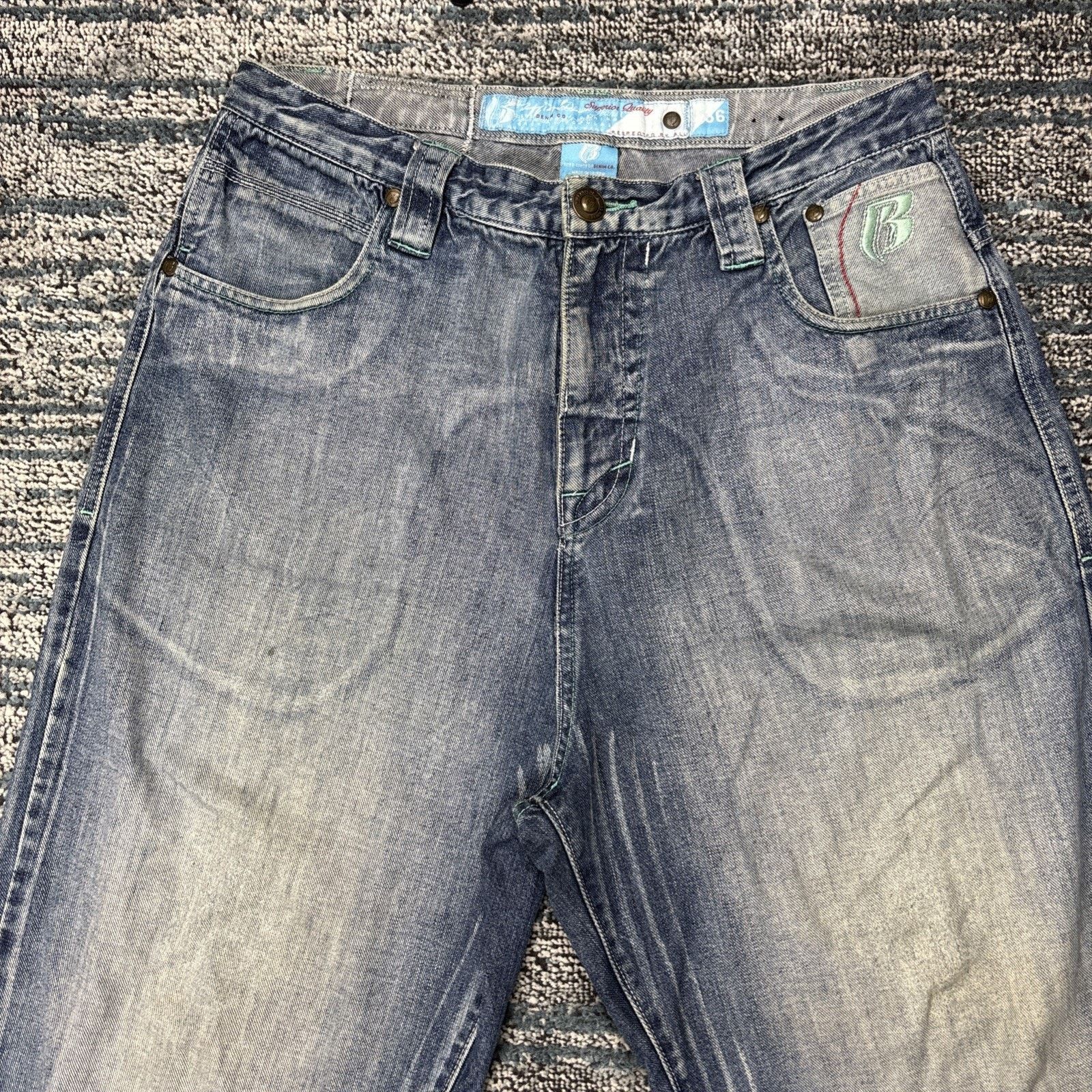 Ruff Ryders Vintage Y2k Ruff Ryders Baggy Denim Blue JeansMen’s 32 x 36 Size US 32 / EU 48 - 2 Thumbnail