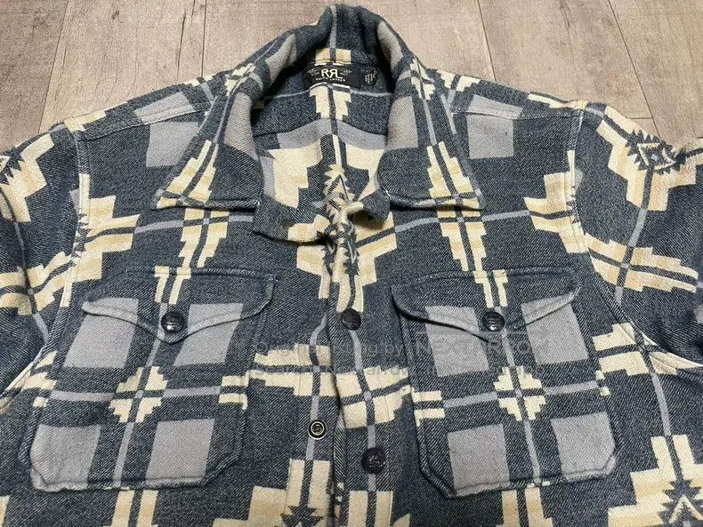 RRL Ralph Lauren RRL Ralph Lauren Navajo ethnic style coat shirt, rl blue d Size US L / EU 52-54 / 3 - 7 Thumbnail