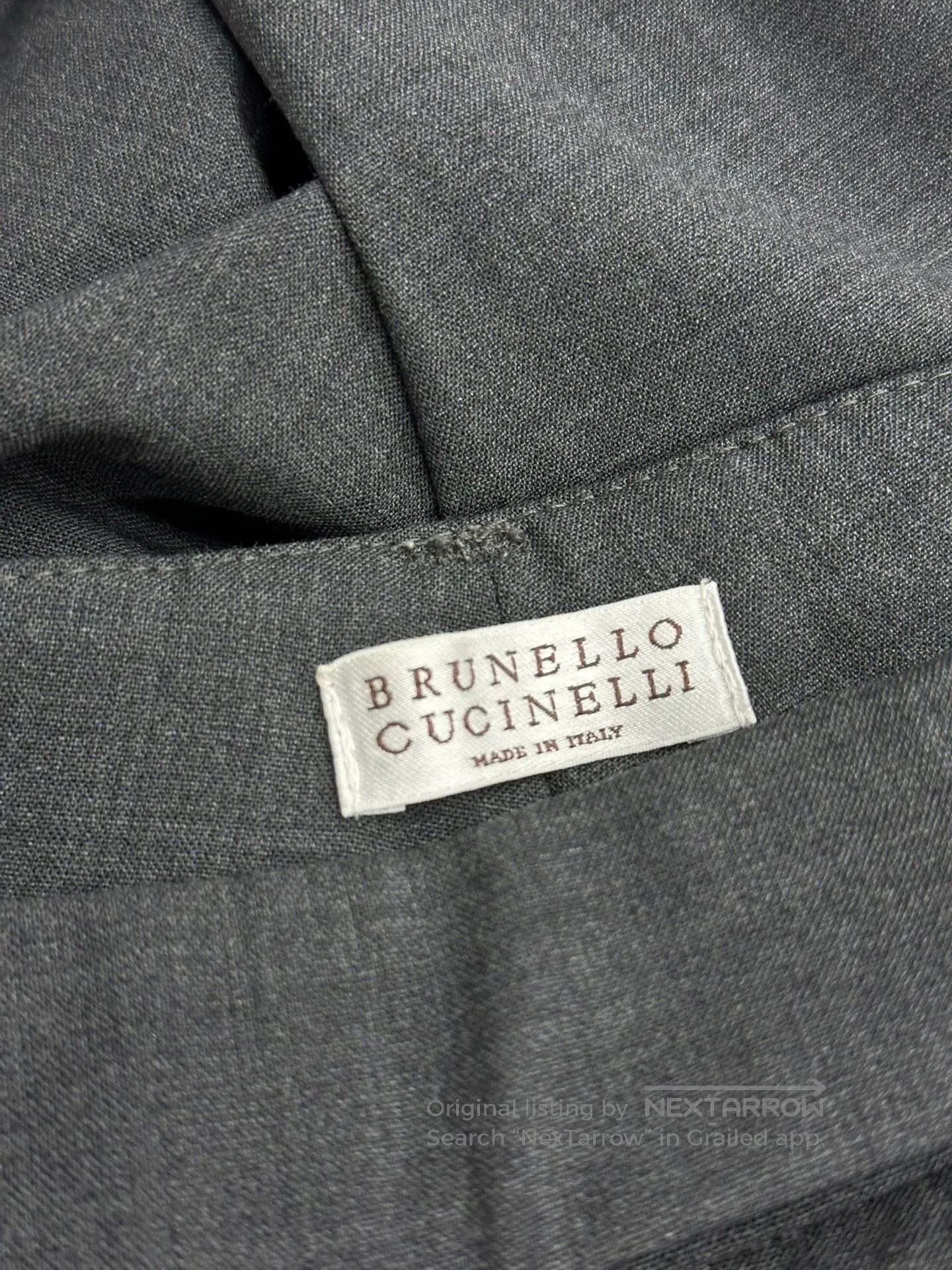 Brunello Cucinelli Brunello Cucinelli Gray Beaded Side Trousers. Size US 40 / EU 56 - 5 Thumbnail