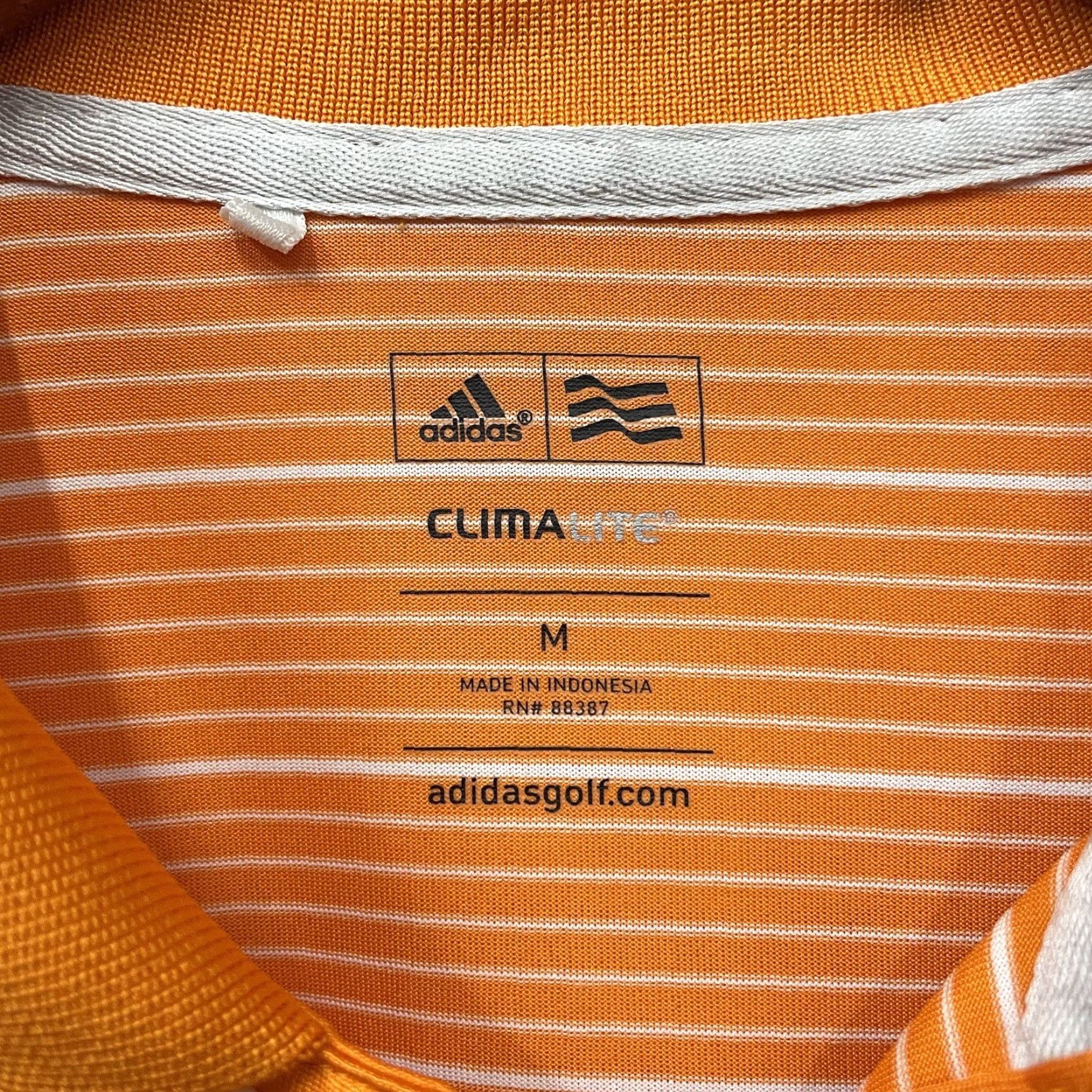 Adidas Adidas Climalite Polo Shirt Mens M Orange Striped Athletic Stretchy Shirt Size US M / EU 48-50 / 2 - 4 Thumbnail