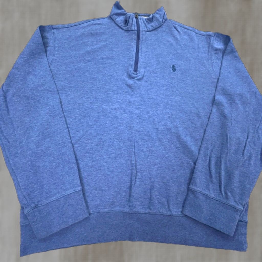 Polo Ralph Lauren Polo Ralph Lauren Sweater Shirt Mens Large Blue 1/4 Zip Knit Pullover Classic Preppy Modern Size US L / EU 52-54 / 3 - 1 Thumbnail