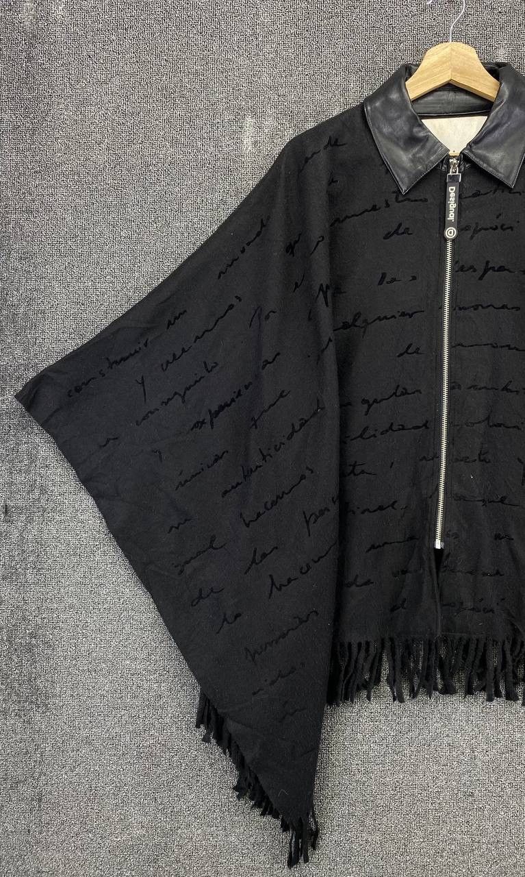Desigual Vintage Desigual Black Poncho Size ONE SIZE - 2 Thumbnail