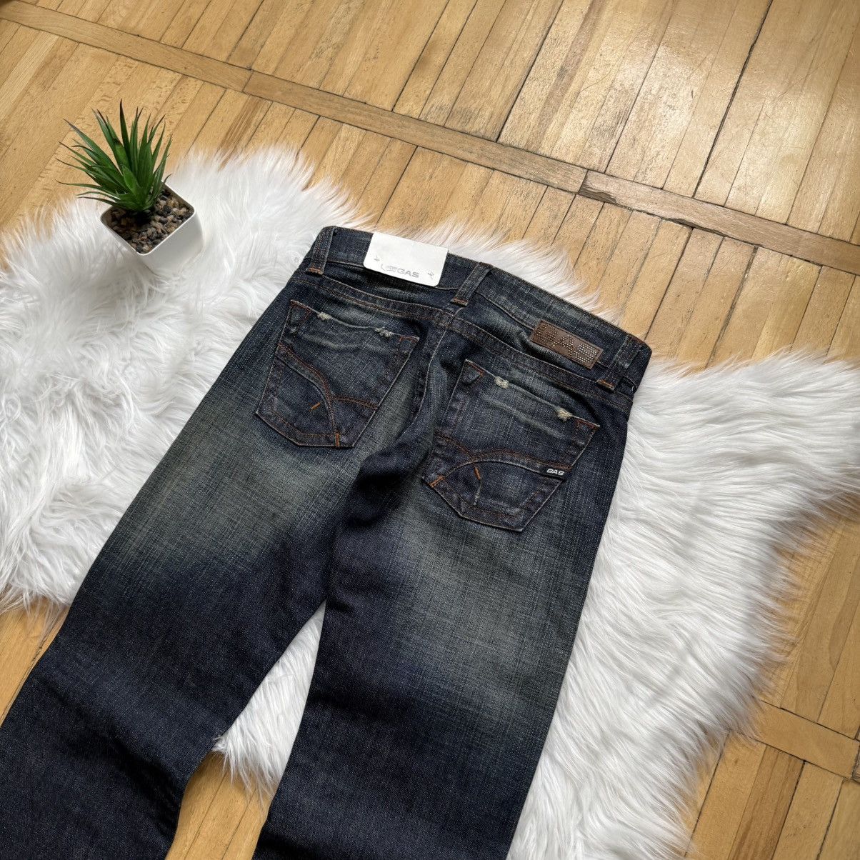 If Six Was Nine 📌 Vintage Y2K Washed GAS Low Rise Bootcut LGB vibe Jeans Size 24" / US 00 / IT 34 - 3 Thumbnail