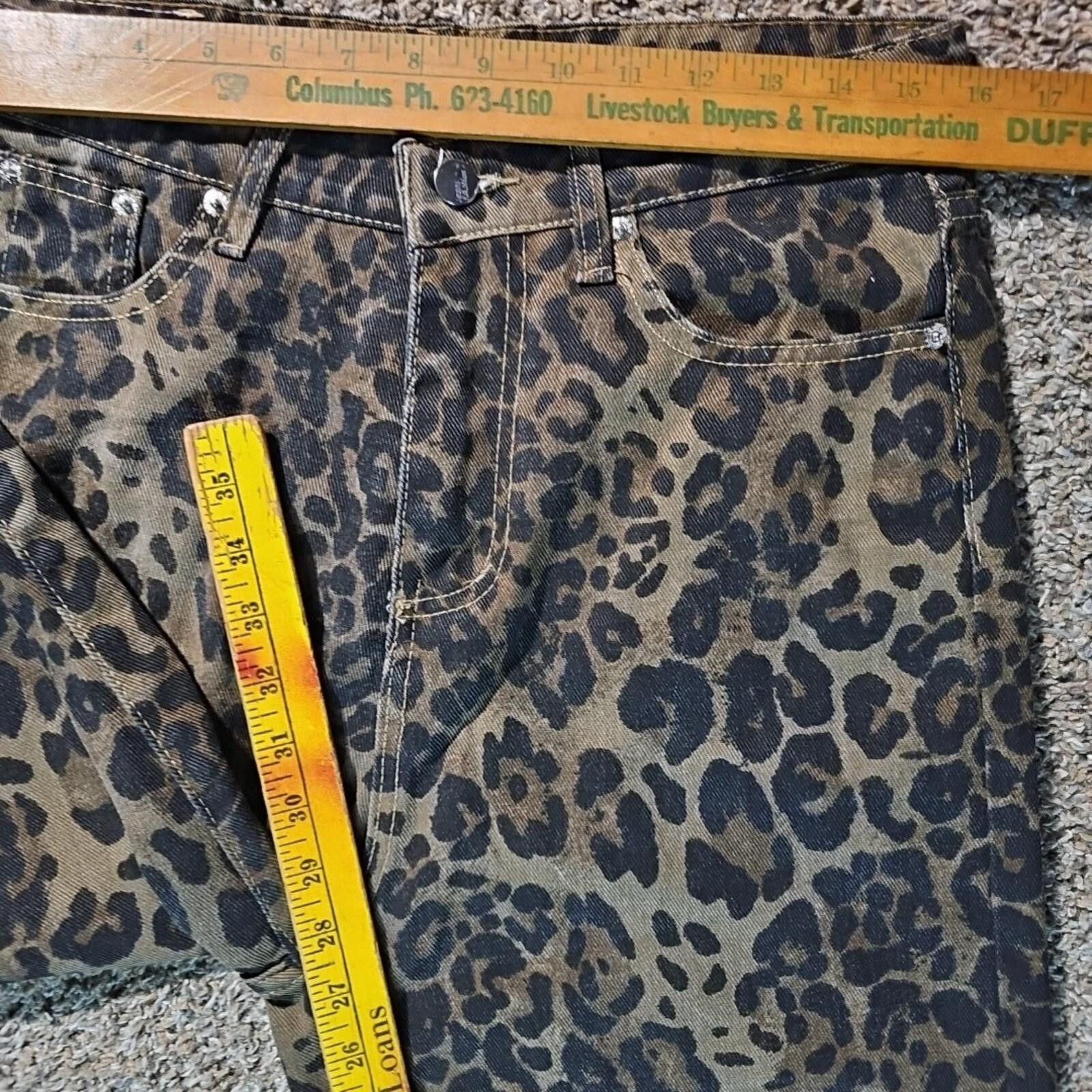 Other Leopard Cheetah Jeans Womens L Size 36" / US 14 / IT 50 - 4 Thumbnail
