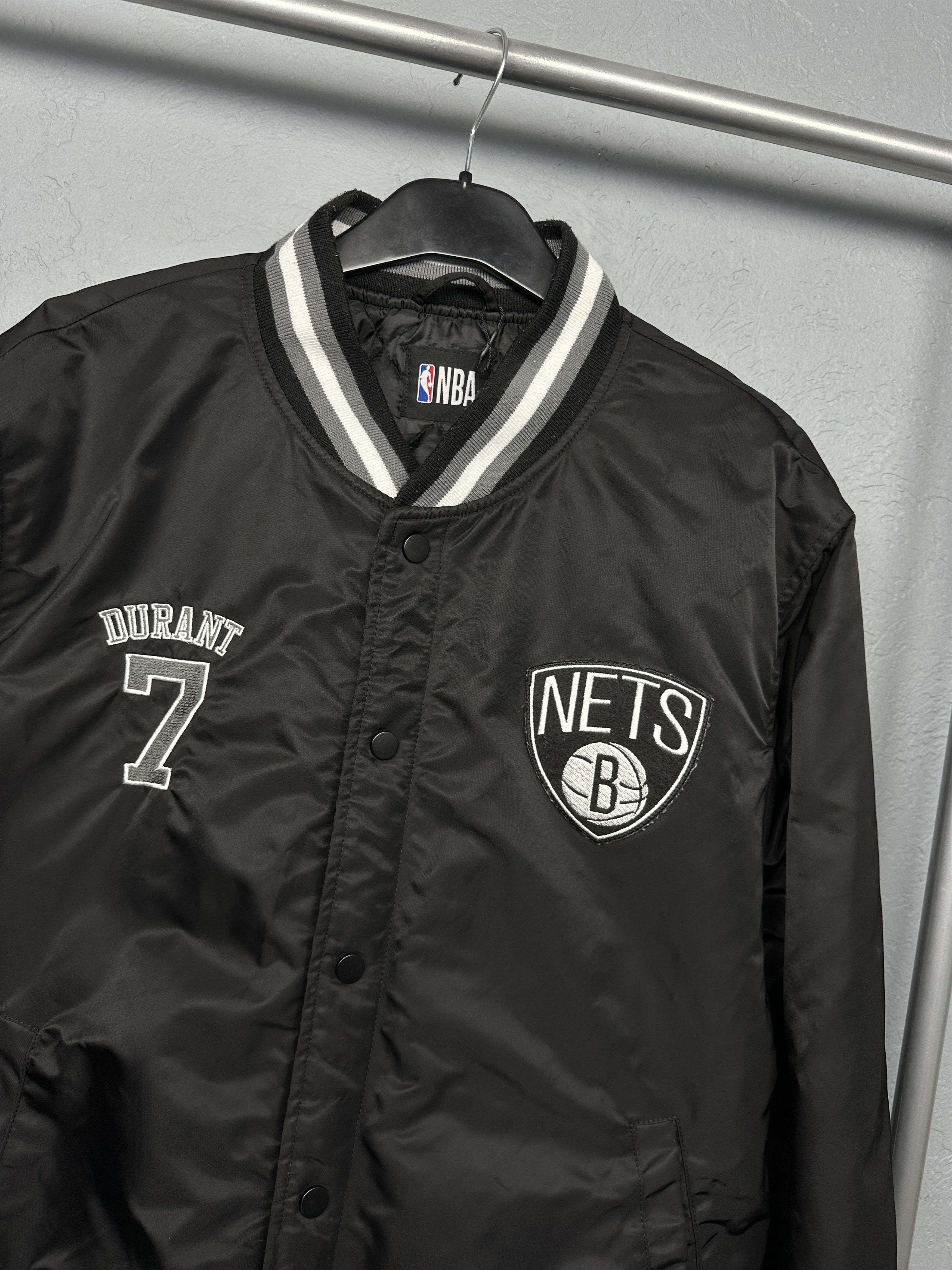 NBA NBA Brooklyn Nets Durant 7 Satin Bomber Jacket Size US XL / EU 56 / 4 - 5 Thumbnail