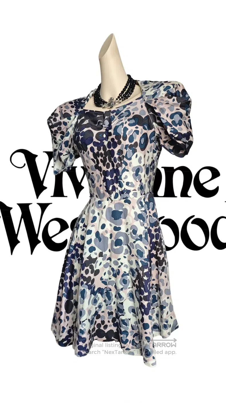 Vivienne Westwood Vivienne Westwood Leopard Print Blue and Pink Printed Asym Size M / US 6-8 / IT 42-44 - 3 Thumbnail