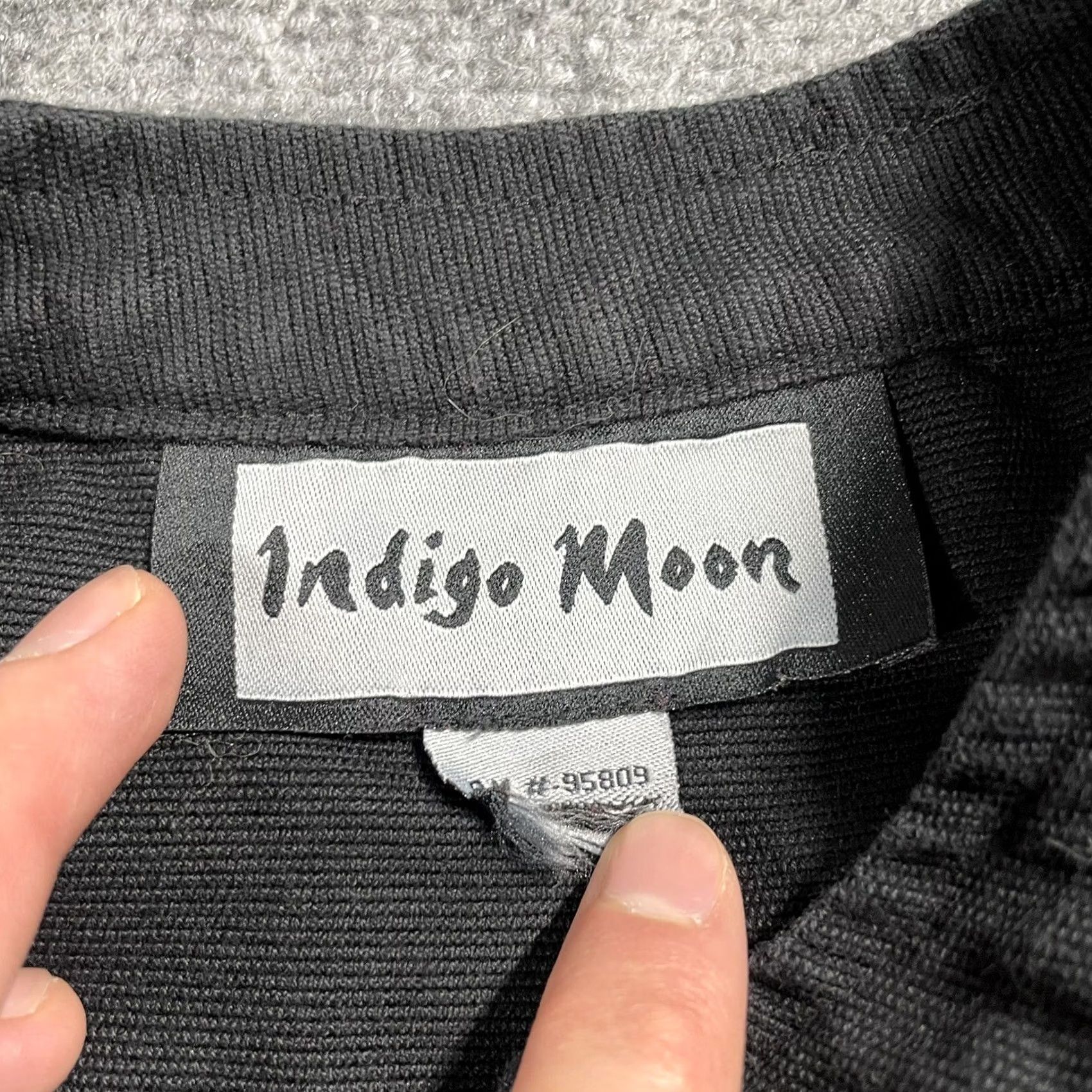 Vintage Indigo Moon Boho Jacket Large Black Red Gold Embroidery Cotton Asian Duster Coat Women Size L / US 10 / IT 46 - 5 Thumbnail