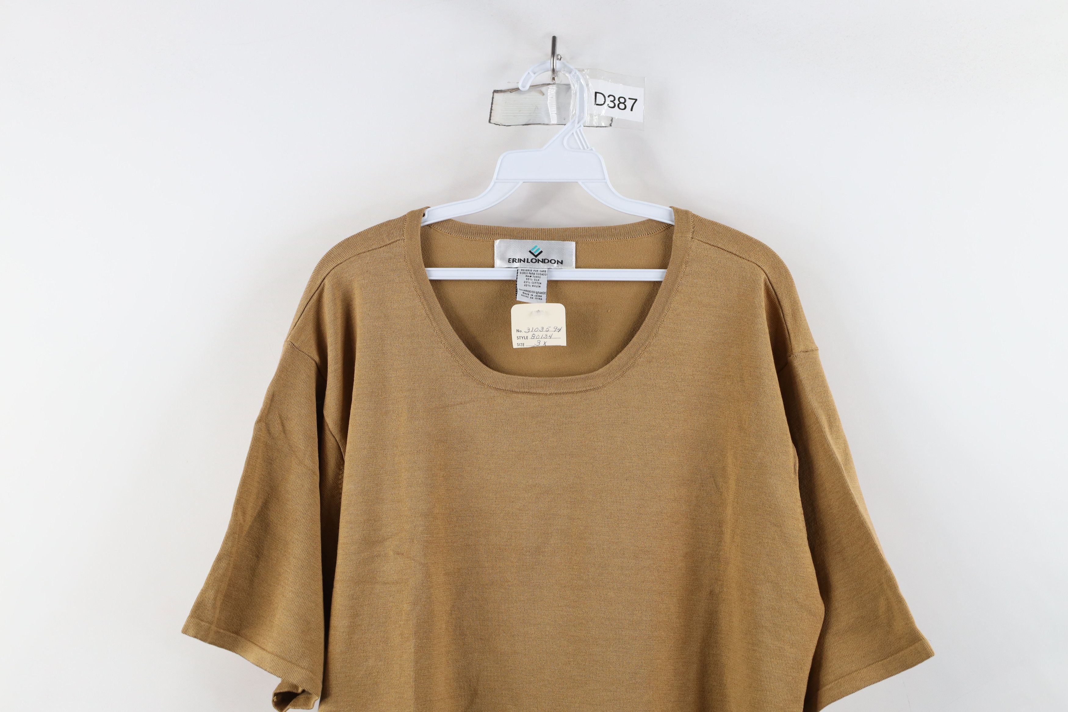 Vintage Deadstock Vintage 90s Streetwear Knit Short Sleeve Sweater Size 3XL / US 20-22 - 2 Thumbnail