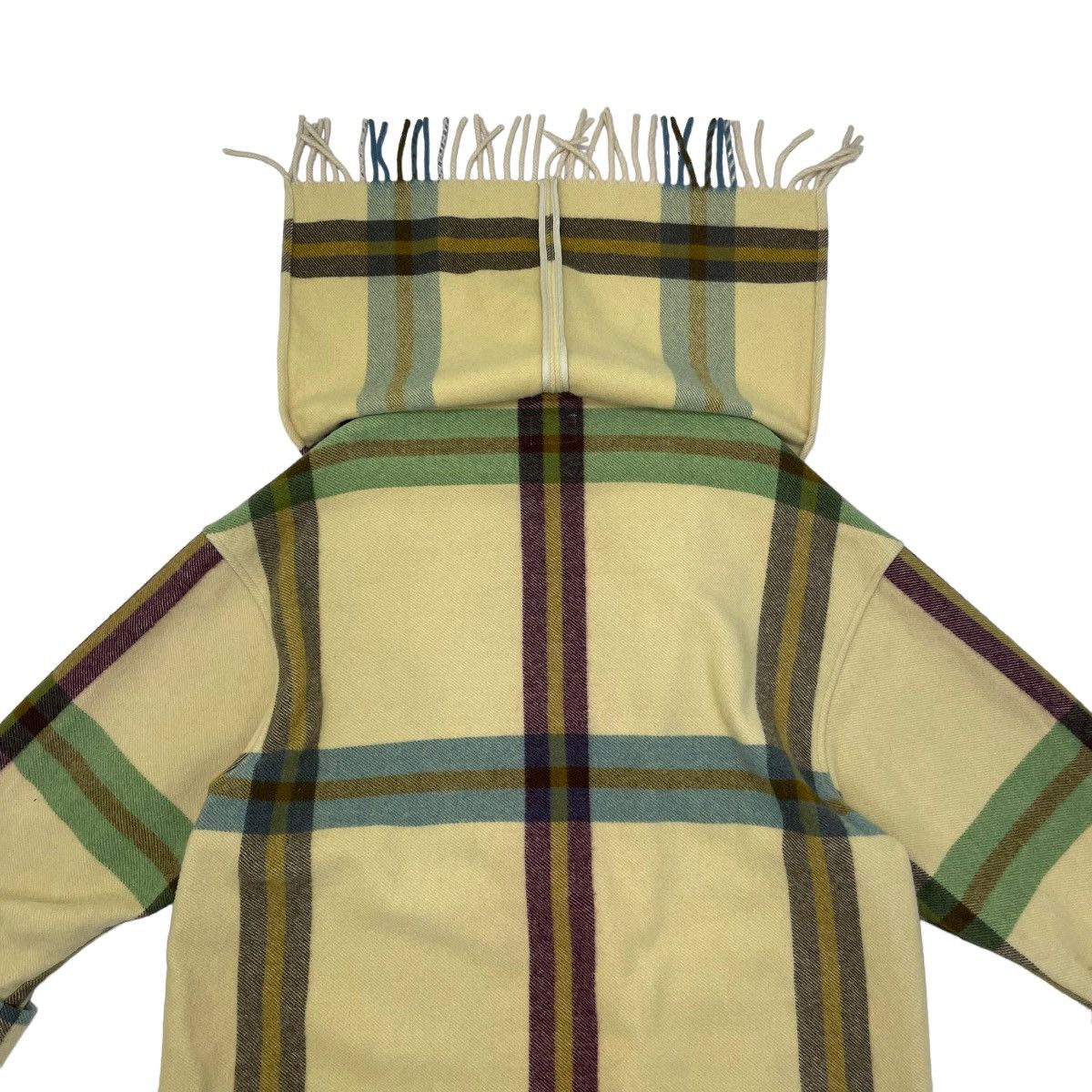 Autumn Cashmere 🔥Benetton Blue Family Oversized Checked Wool Jacket Size L / US 10 / IT 46 - 6 Thumbnail