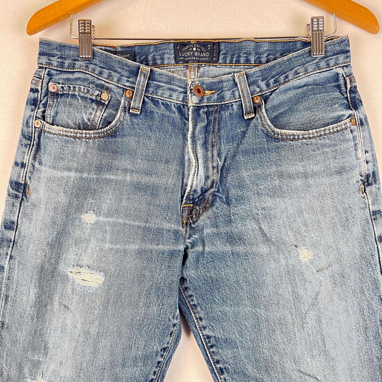Lucky Brand Lucky Brand Jeans Men 32x30 Blue 221 Straight Mid Rise Denim Size US 32 / EU 48 - 2 Thumbnail