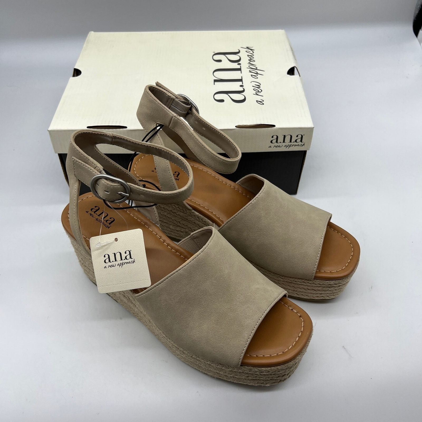 Other a.n.a Laskie Women Shoes Ankle Buckle Strap Sandals Size US 9.5 / IT 39.5 - 2 Thumbnail