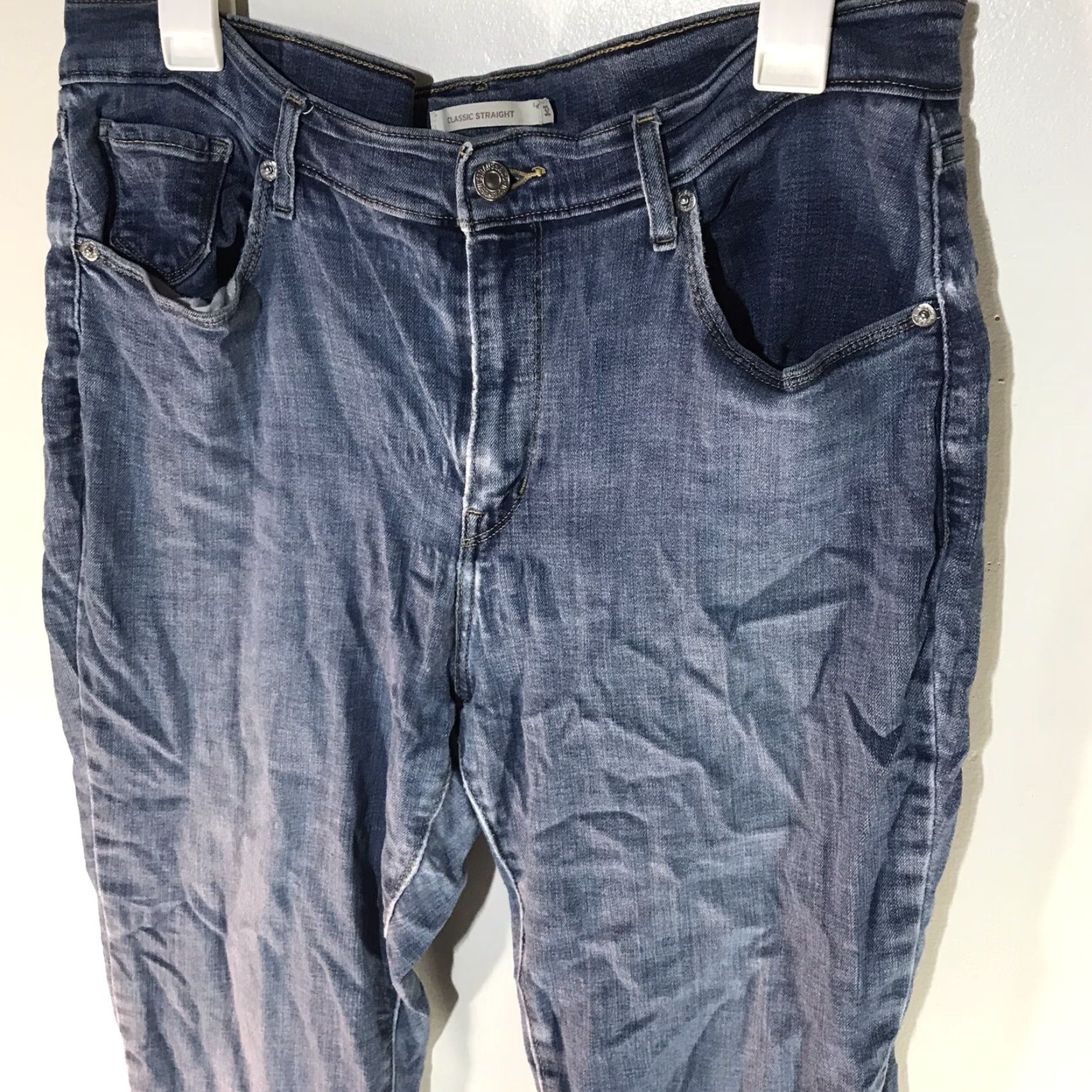 Levi's Levi's Classic Straight Jeans Women Size 10 Light Wash Blue 90s USA Size 32" / US 10 / IT 46 - 2 Thumbnail