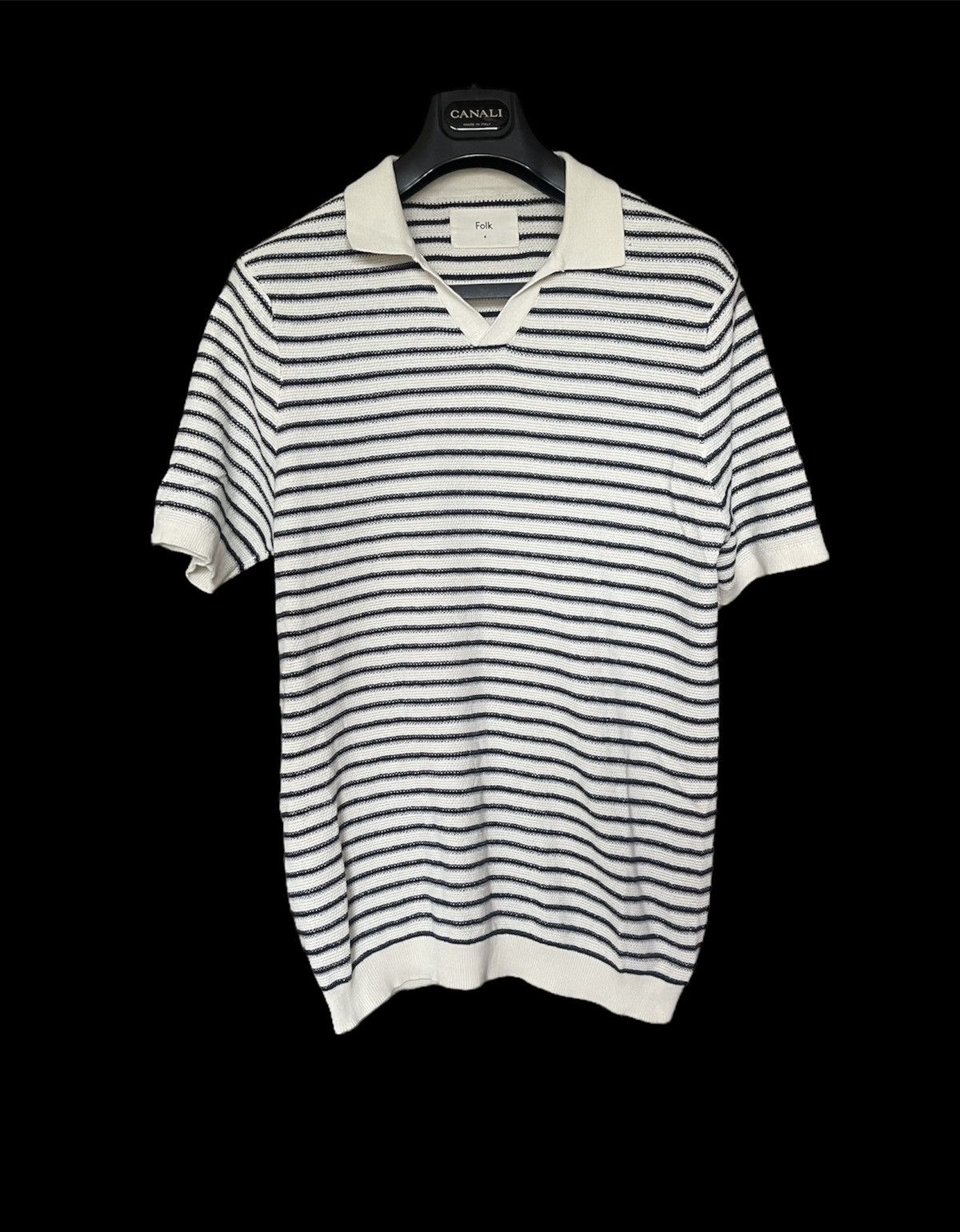 Designer Folk Striped sopranos Italian style polo tee Size US L / EU 52-54 / 3 - 1 Thumbnail