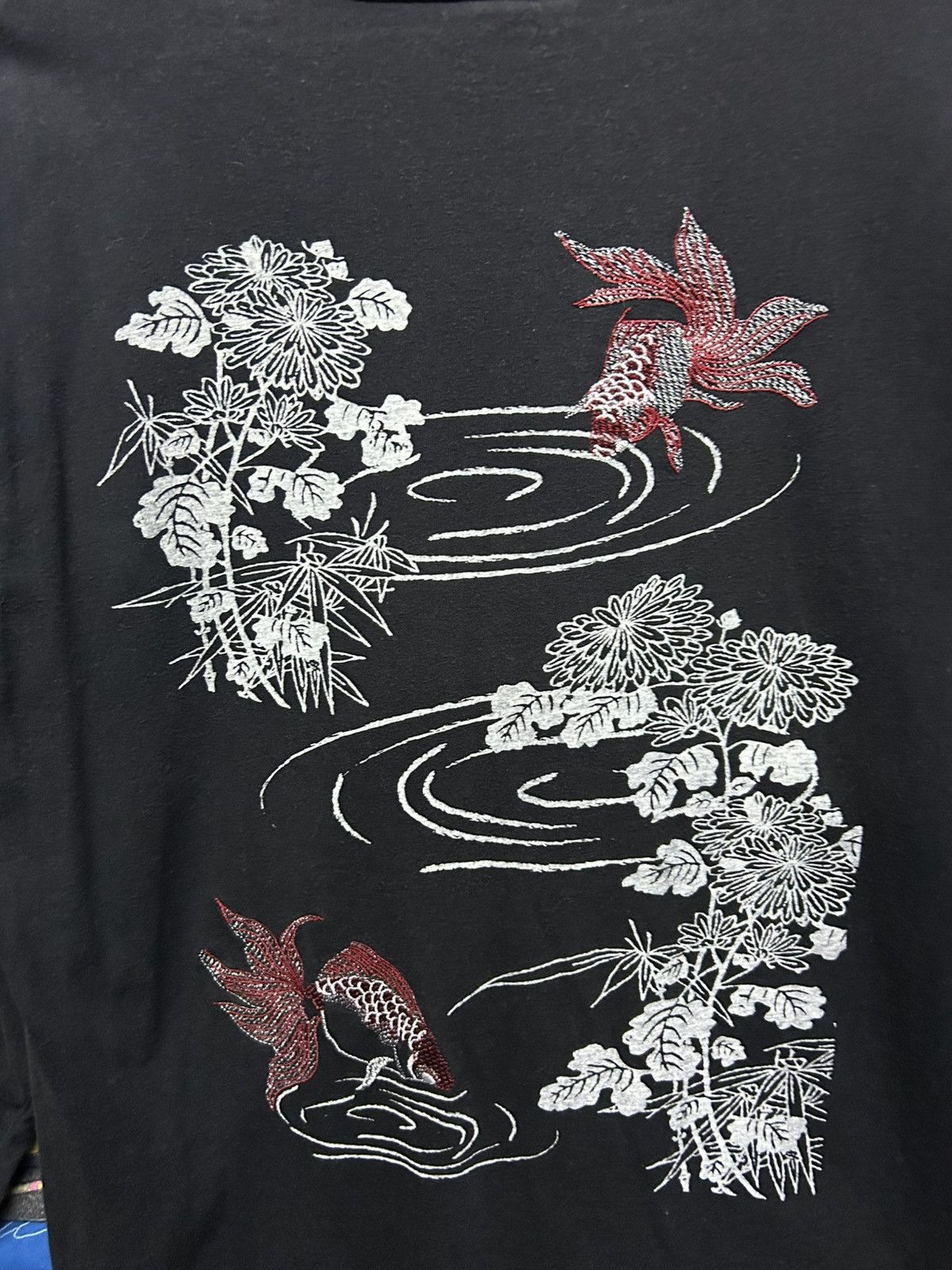 Japanese Brand Vintage Sukajan Koi fish longsleeves Size US L / EU 52-54 / 3 - 2 Thumbnail
