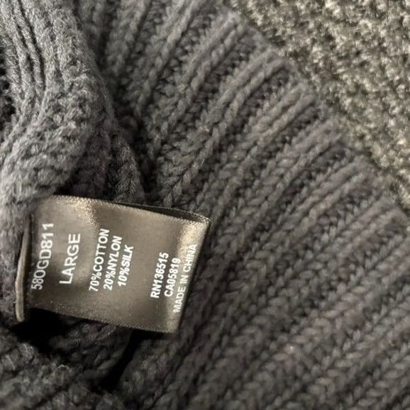 Vintage OGD One Grey Day Black Ribbed Knit Short Sleeve Crop Sweater Cotton Silk Blend L Womens Size L / US 10 / IT 46 - 4 Thumbnail