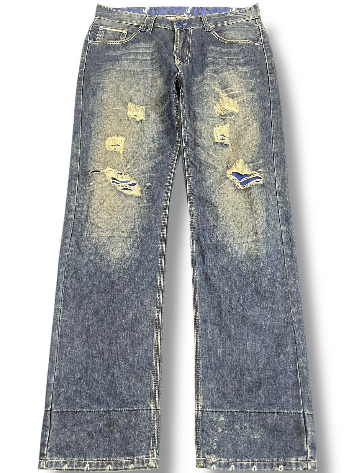 14th Addiction Vintage Jeans Distressed Denim Size US 34 / EU 50 - 1 Thumbnail