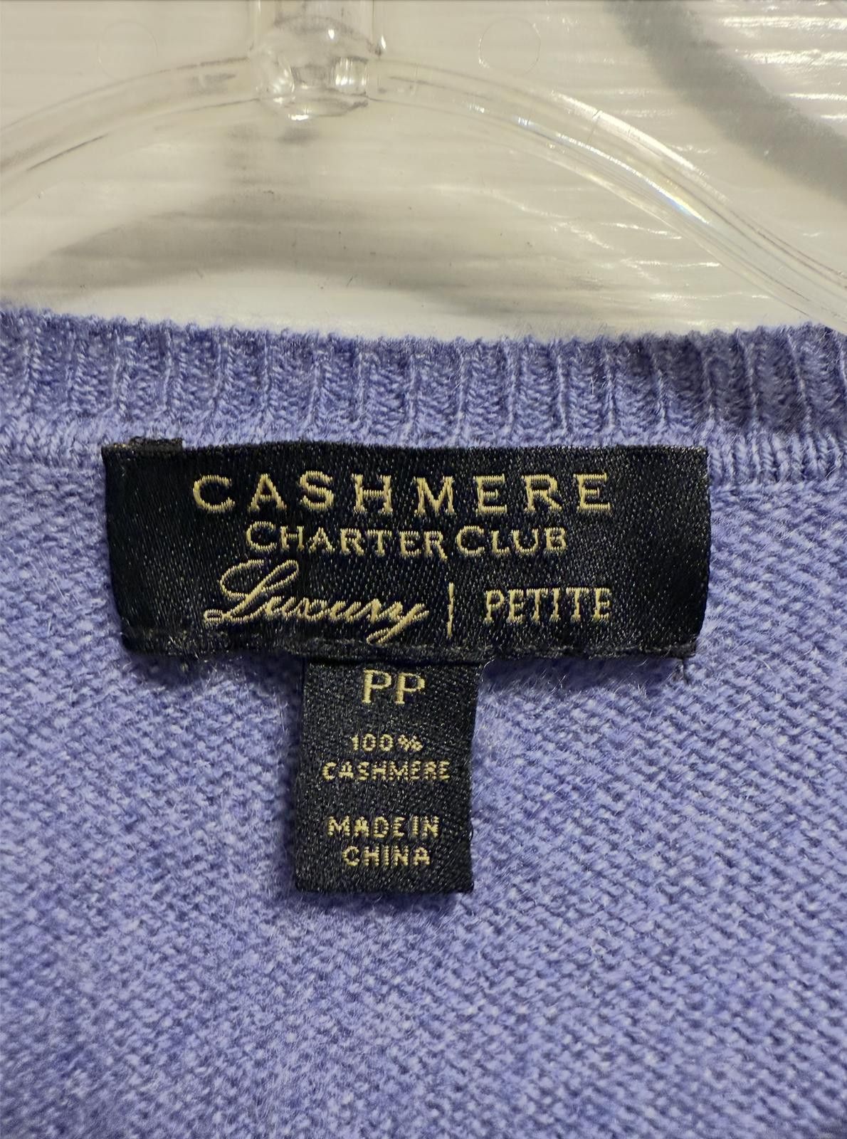Charter Club Charming Charter Club Petite Cashmere Sweater Lilac Lavender Size M / US 6-8 / IT 42-44 - 3 Thumbnail