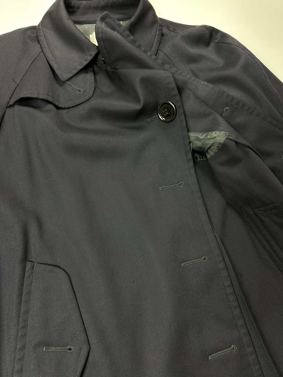 Comme des Garcons Comme Des Garcons x H&M Wool Coat Navy Blue Size US L / EU 52-54 / 3 - 8 Thumbnail