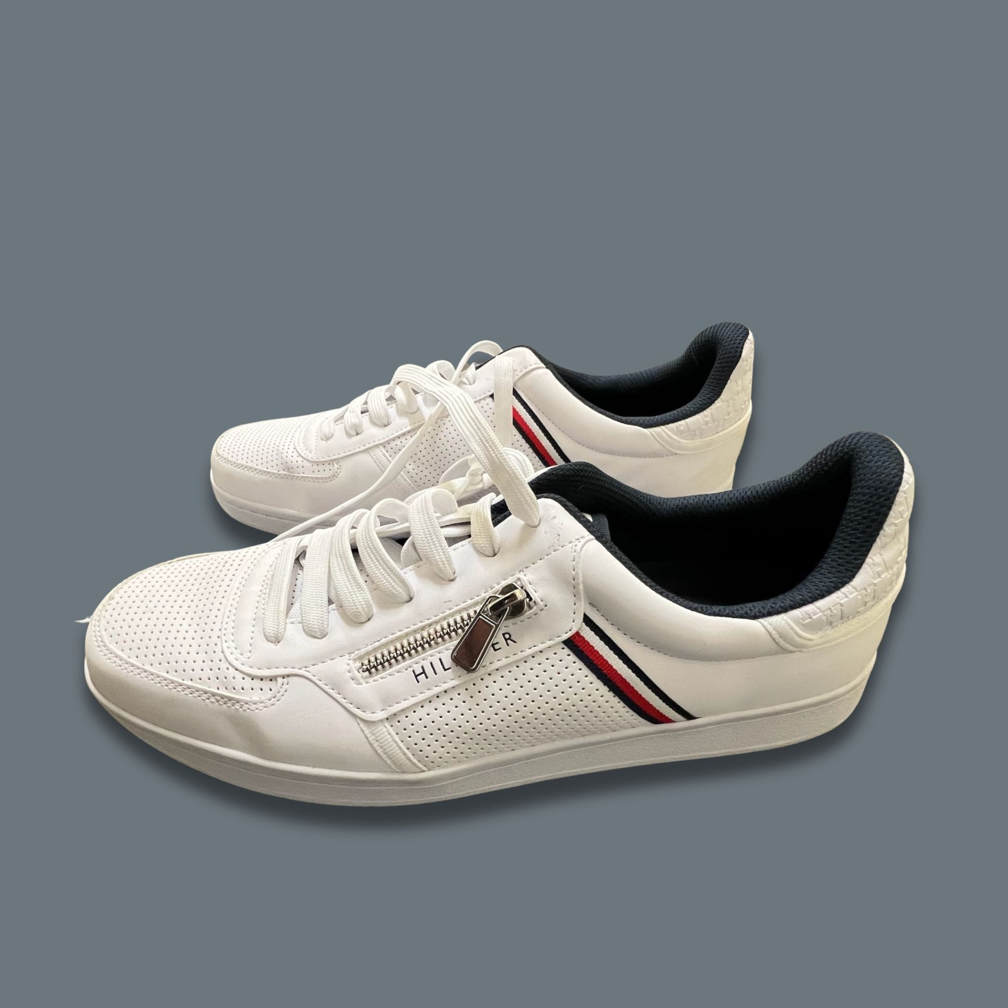 Tommy Hilfiger Tommy Hilfiger Lestyn White Perforated Sneakers Size 12 With Size US 12 / EU 45 - 3 Thumbnail