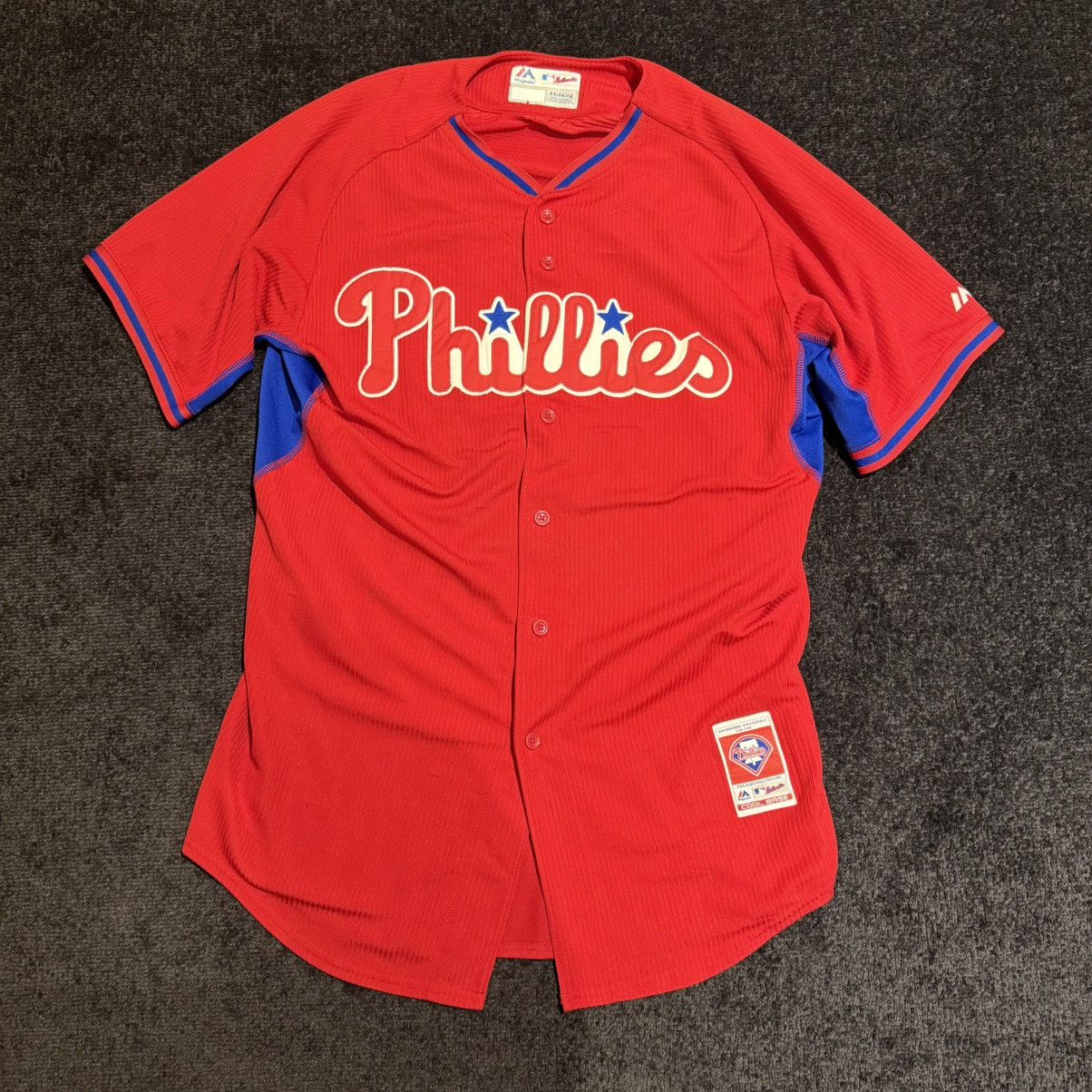 Majestic Majestic Vintage Philadelphia Phillies Red Jersey Sz 44 Size US S / EU 44-46 / 1 - 1 Thumbnail