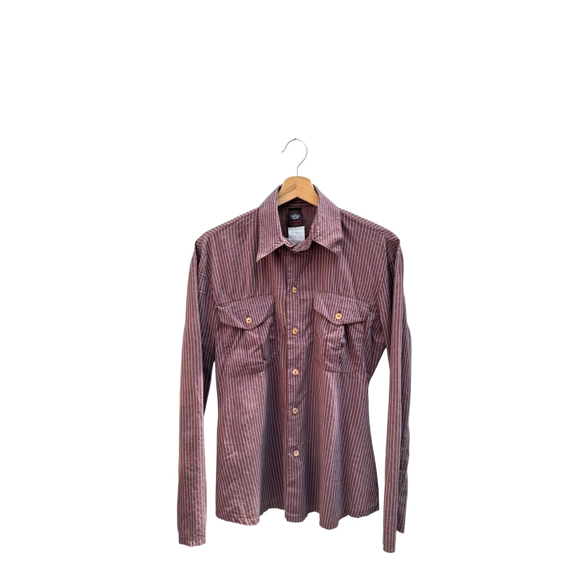 Jean Paul Gaultier Jean Paul Gaultier Vintage Striped Button-Up Shirt Size Men’ Size US S / EU 44-46 / 1 - 1 Thumbnail