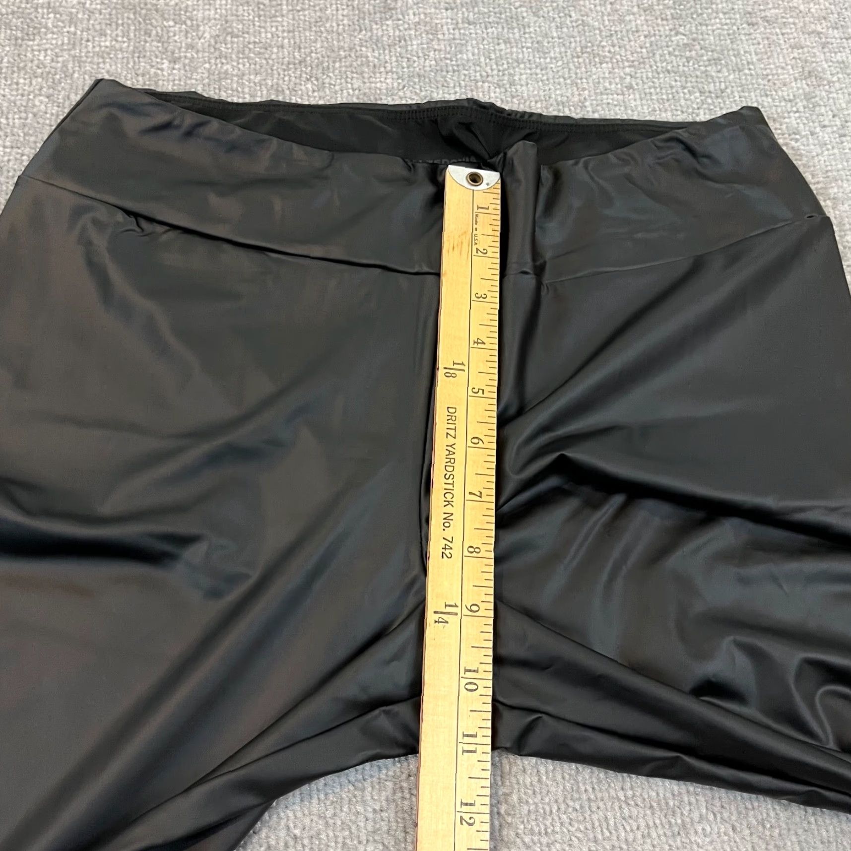 Calzedonia CALZEDONIA Leggings Womens Size XL x 28" Black Ankle Leather Effect Shapers Size 40" / US 18 - 6 Thumbnail
