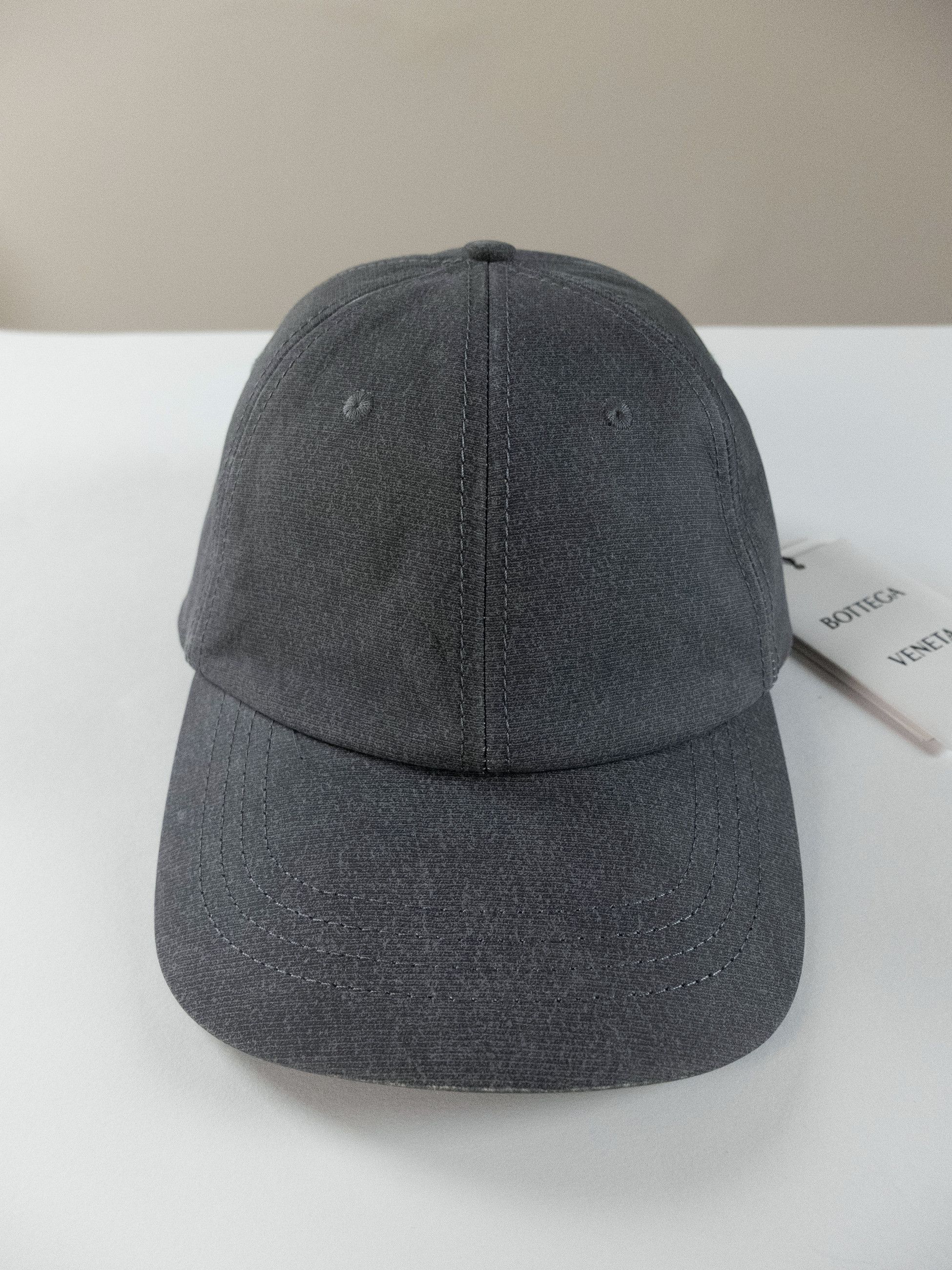 Bottega Veneta BOTTEGA VENETA gray jersey print nubuck leather baseball cap Size ONE SIZE - 2 Thumbnail