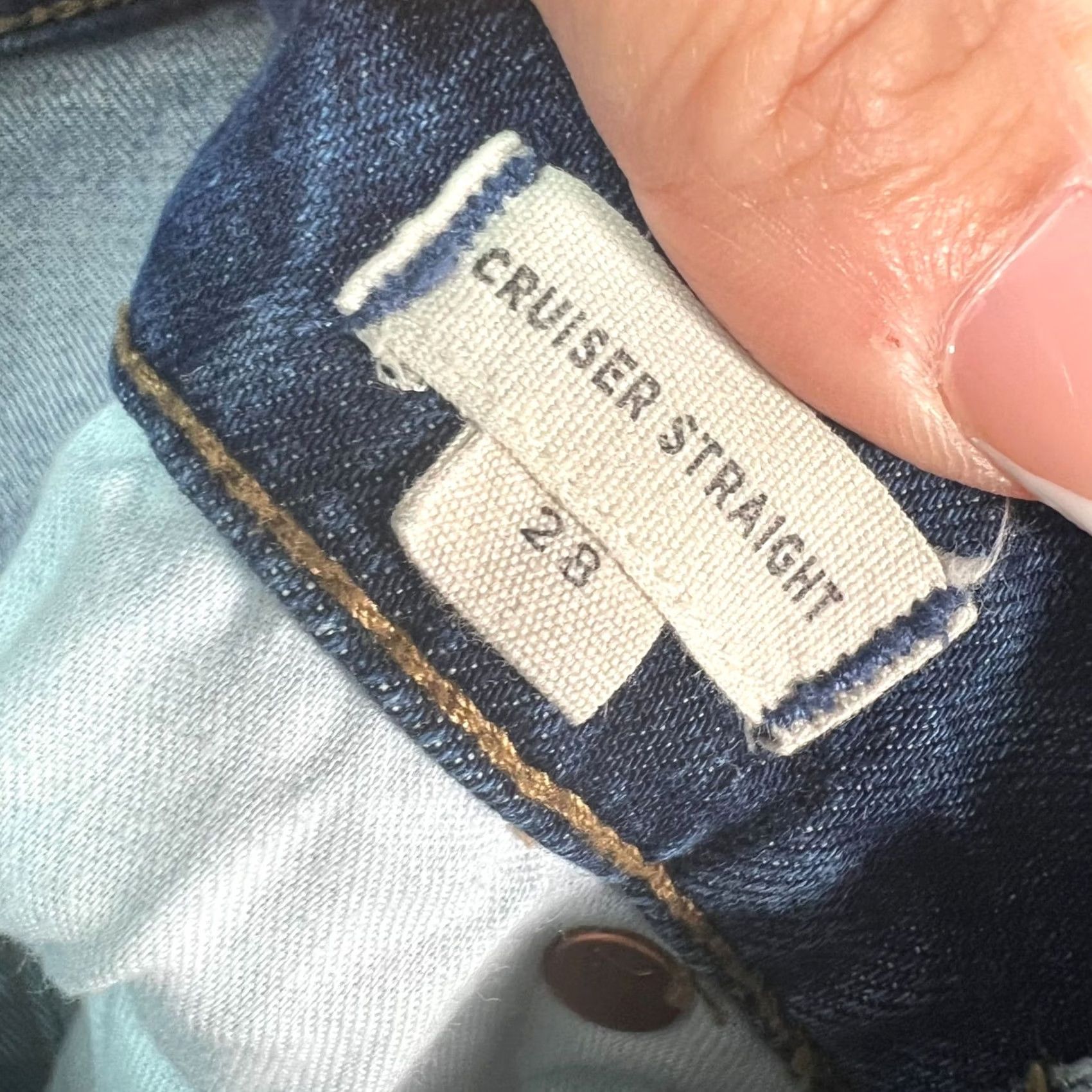 Madewell Madewell Jeans Denim Straight Leg 28 Adult Womens Blue 30 Inseam High Rise Regular Size 28 Cruiser Straight Leg Jeans Blue Denim Womens Size 28" / US 6 / IT 42 - 4 Thumbnail
