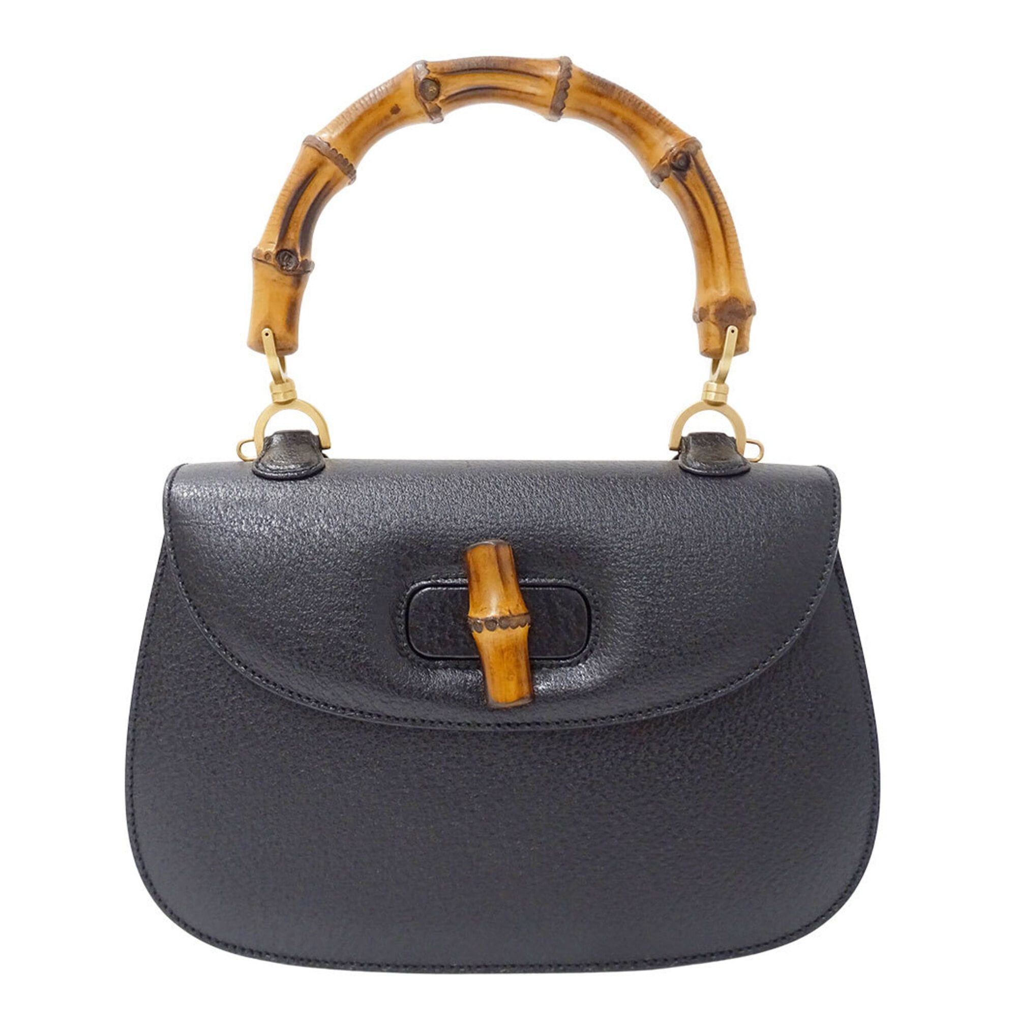 Gucci Gucci handbag for women, brand name, leather, bamboo, black, 000-926-0633, flap type. Size ONE SIZE - 1 Thumbnail