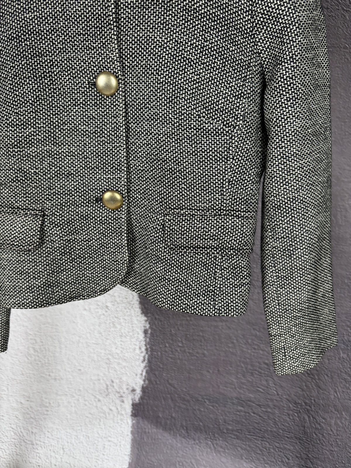 Dolce & Gabbana Dolce & Gabbana wool silk cotton grey short button jacket Size M / US 6-8 / IT 42-44 - 6 Thumbnail