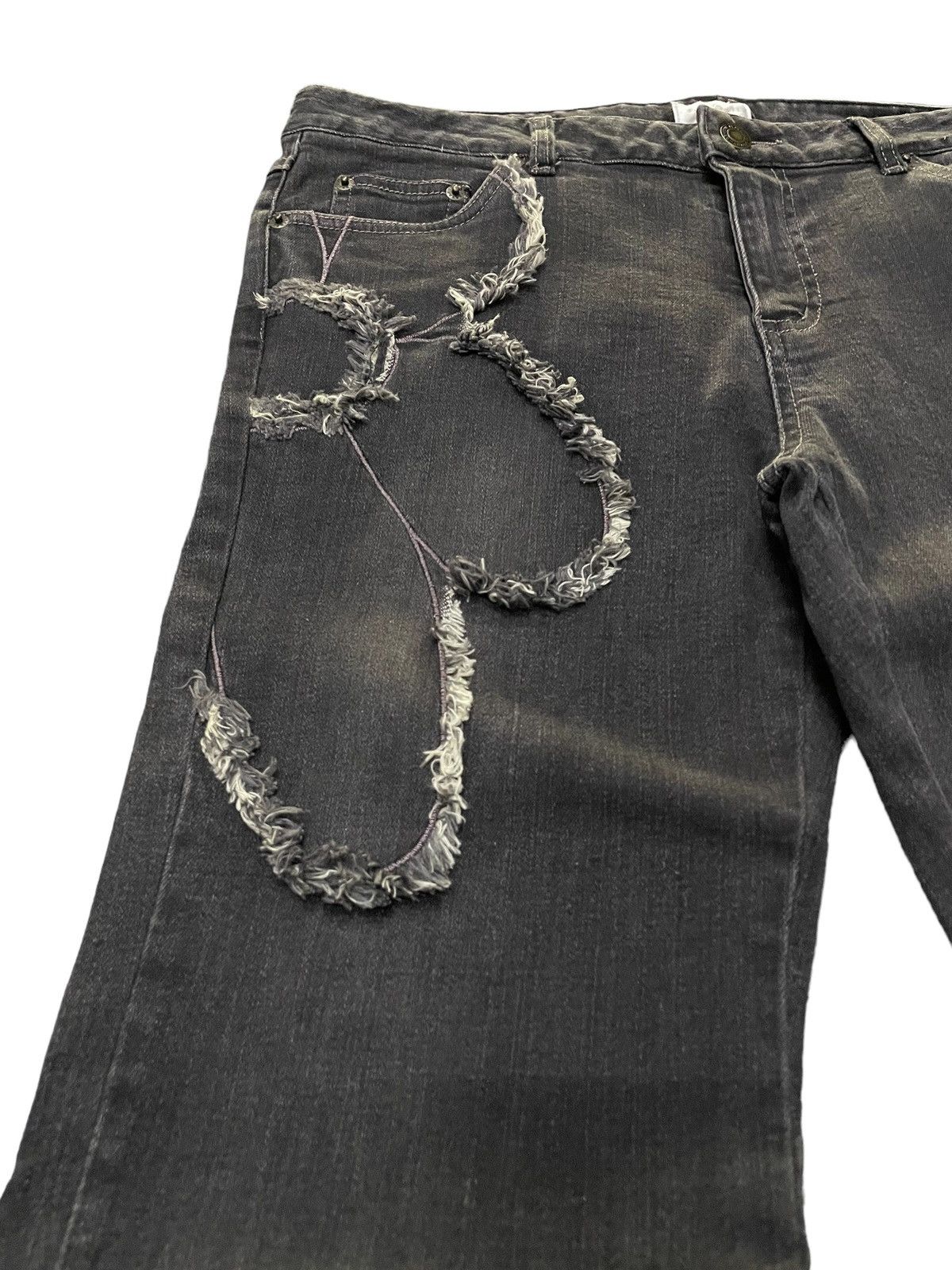 Hysteric Glamour × semanticdesign Emma James Distressed Frayed Art Flower Flower Jeans Size US 30 / EU 46 - 7 Thumbnail