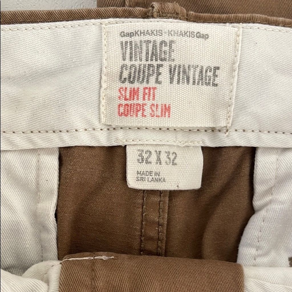 Gap GAP Vintage Men's Brown Khaki Pants Size US 32 / EU 48 - 2 Thumbnail