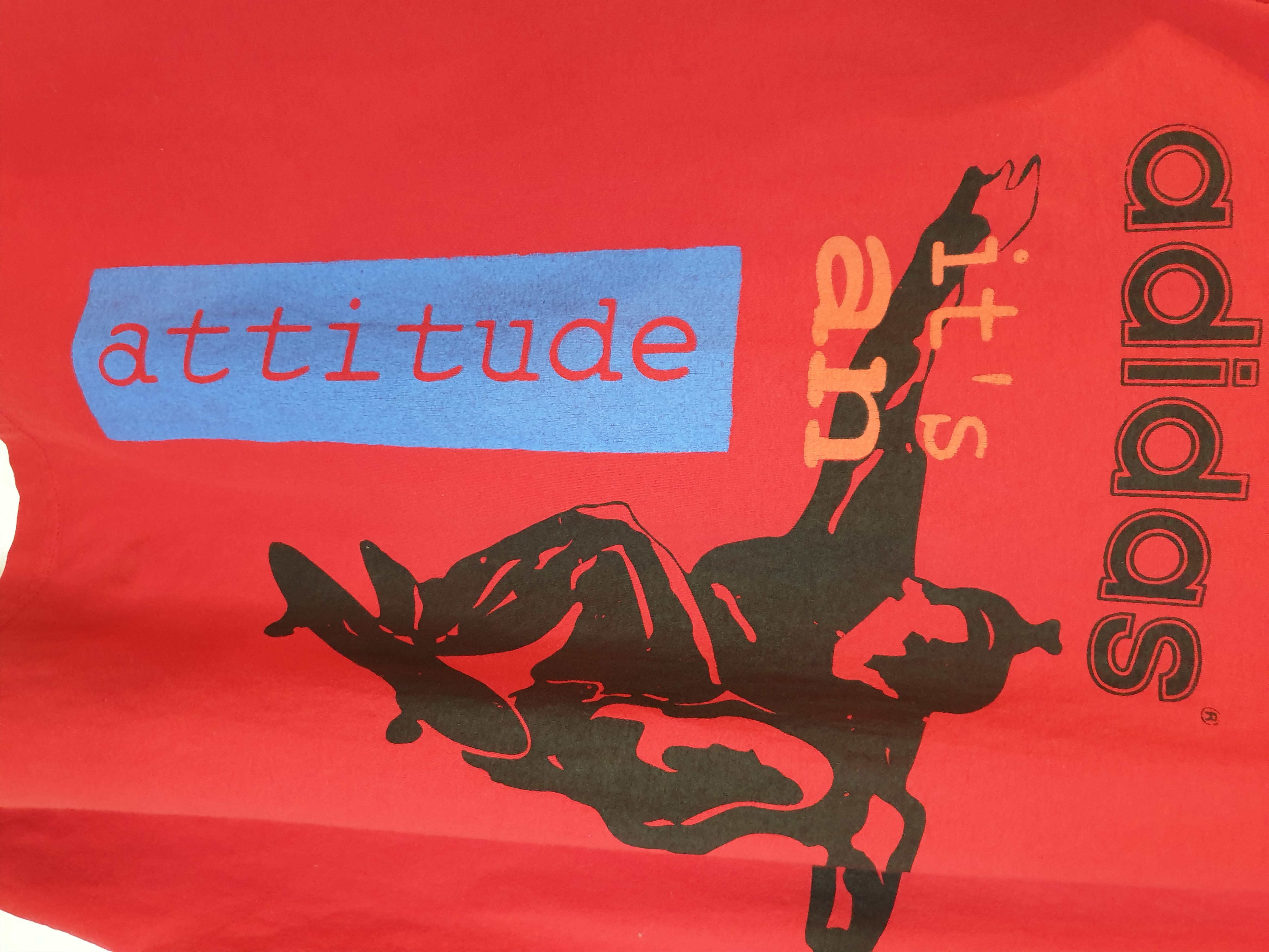 Adidas × Vintage Vintage t-shirt Adidas it's an Attitude 90s skateboarding Size US L / EU 52-54 / 3 - 3 Thumbnail