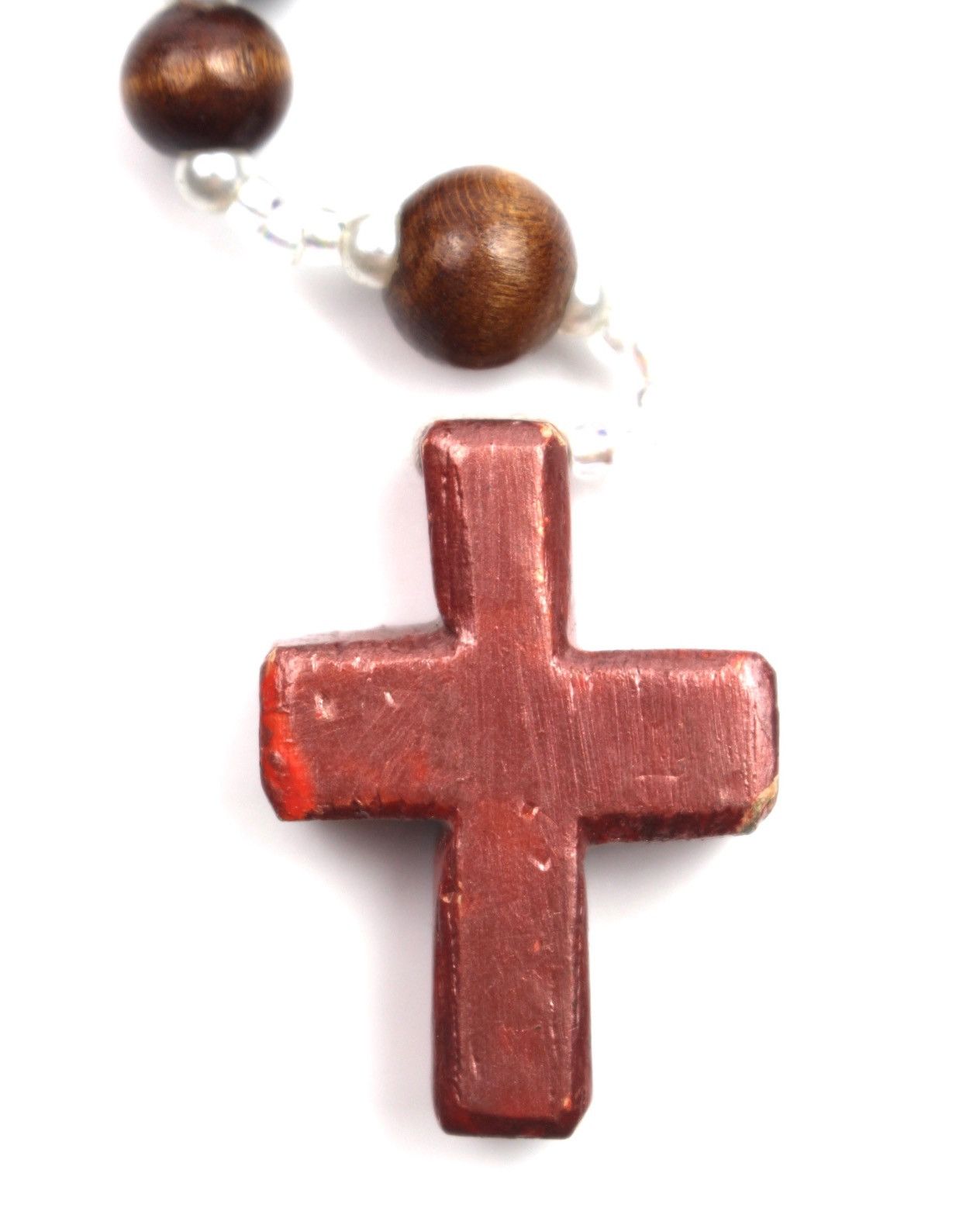 Hysteric Glamour 1990S EUROPEAN ROSARY BEADS – RED WOOD CROSS NECKLACE Size ONE SIZE - 2 Thumbnail