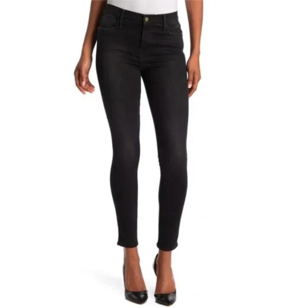 Frame FRAME Denim Le High Skinny Jeans Size 25 Condor Black Size 25" / US 0 / IT 36 - 1 Thumbnail