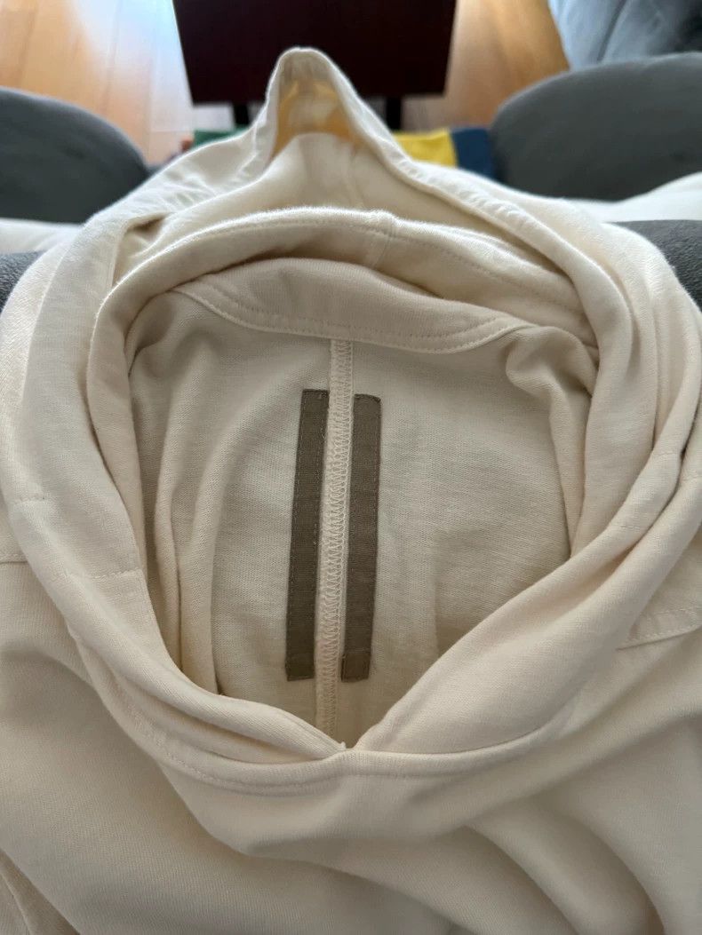 Rick Owens Rick owens Off-white hooded sweatshirt Size US L / EU 52-54 / 3 - 8 Thumbnail