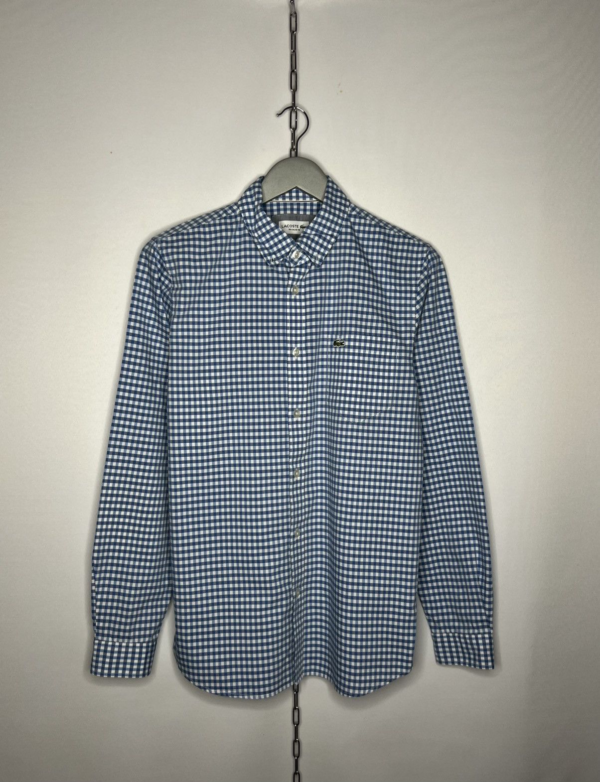 Lacoste Lacoste Luxury Plaid Long Sleeve Shirt Polo Tee Size US S / EU 44-46 / 1 - 1 Thumbnail