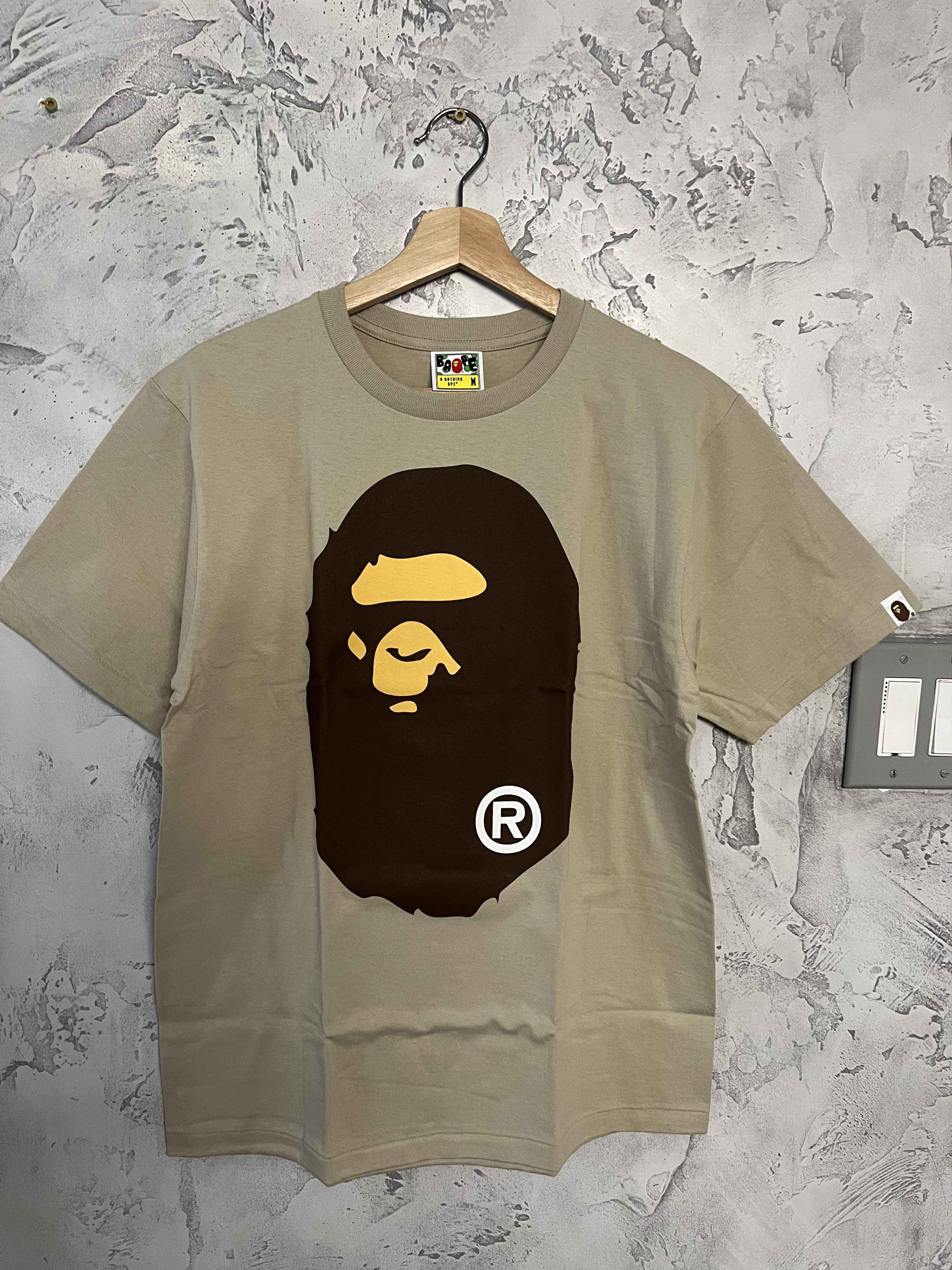 image of Bape Big Ape Head Tee in Beige, Men's (Size XL)