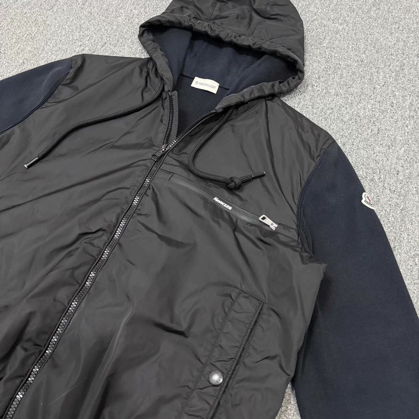 Moncler Moncler black colorblocked nylon zip jacket Size US L / EU 52-54 / 3 - 3 Thumbnail
