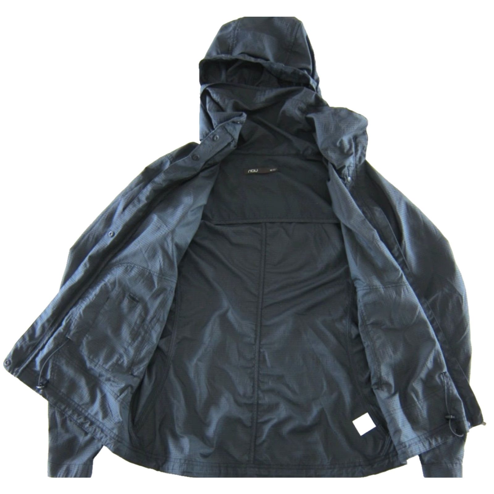 Vintage Nau Grey Eco Circle Lightweight Hooded Windbreaker Jacket M Gray Quilted Hooded Zip Long Sleeve Regular Womens Size M / US 6-8 / IT 42-44 - 5 Thumbnail
